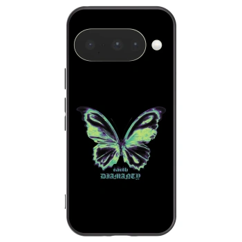 Picasee Μαύρη θήκη σιλικόνης για Google Pixel 10 - Diamanty Blue