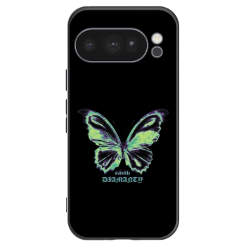 Picasee Μαύρη θήκη σιλικόνης για Google Pixel 10 Pro - Diamanty Blue