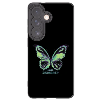 Picasee Μαύρη θήκη σιλικόνης για Samsung Galaxy S26 - Diamanty Blue