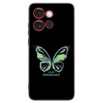 Picasee Μαύρη θήκη σιλικόνης για Motorola Edge 60 Neo 5G - Diamanty Blue