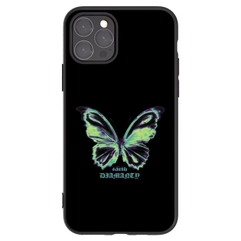 Picasee Μαύρη θήκη σιλικόνης για Apple iPhone 11 Pro - Diamanty Blue