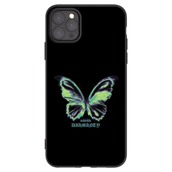 Picasee Μαύρη θήκη σιλικόνης για Apple iPhone 11 Pro Max - Diamanty Blue