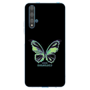 Picasee διαφανής θήκη σιλικόνης Huawei Nova 5T - Diamanty Blue