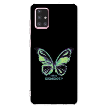 Picasee διαφανής θήκη σιλικόνης Samsung Galaxy A71 A715F - Diamanty Blue