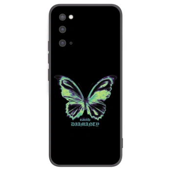 Picasee Μαύρη θήκη σιλικόνης για Samsung Galaxy S20 G980F - Diamanty Blue