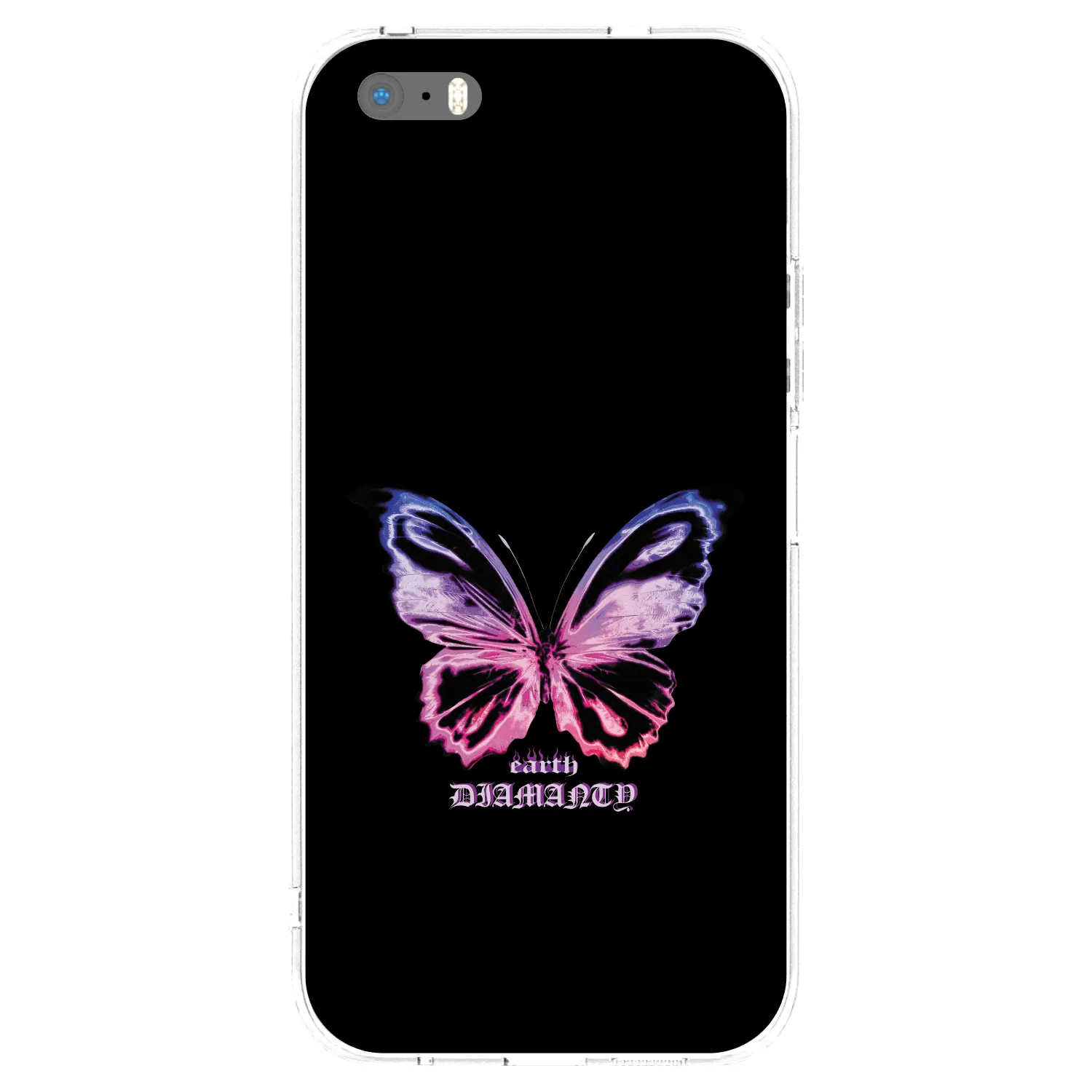 Picasee διαφανής θήκη σιλικόνης Apple iPhone 5/5S/SE - Diamanty Purple