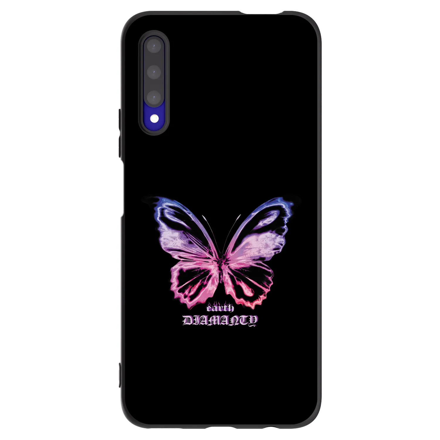 Picasee Μαύρη θήκη σιλικόνης για Honor 9X Pro - Diamanty Purple