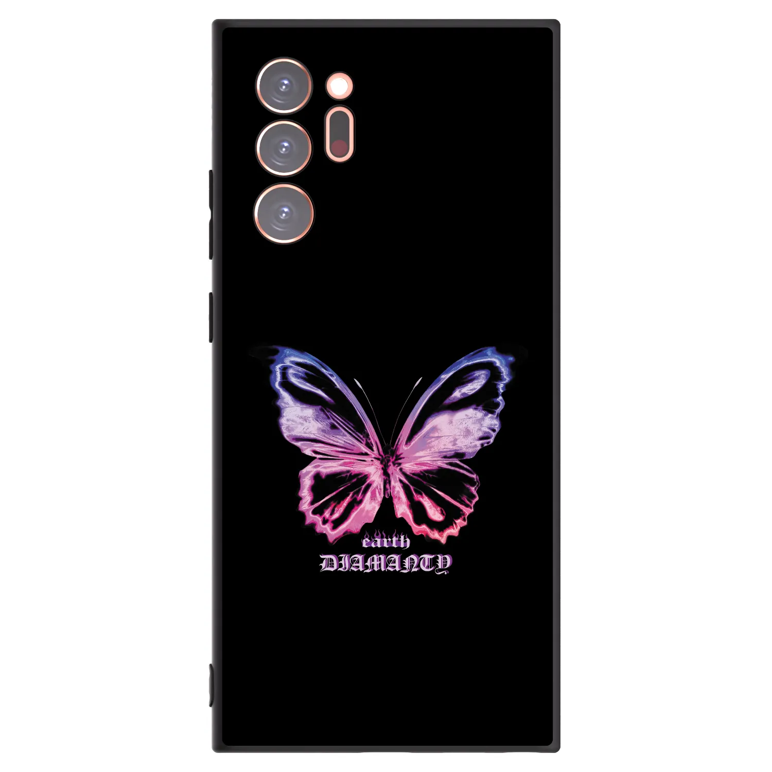 Picasee Μαύρη θήκη σιλικόνης για Samsung Galaxy Note 20 Ultra - Diamanty Purple