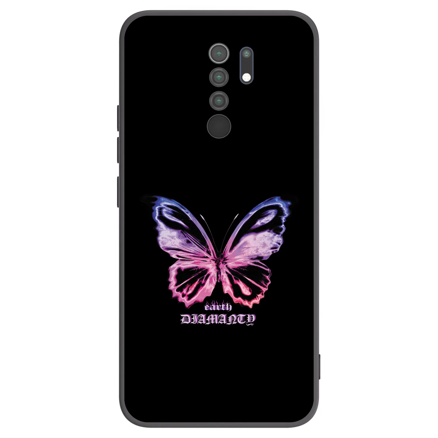 Picasee Μαύρη θήκη σιλικόνης για Xiaomi Redmi 9 - Diamanty Purple