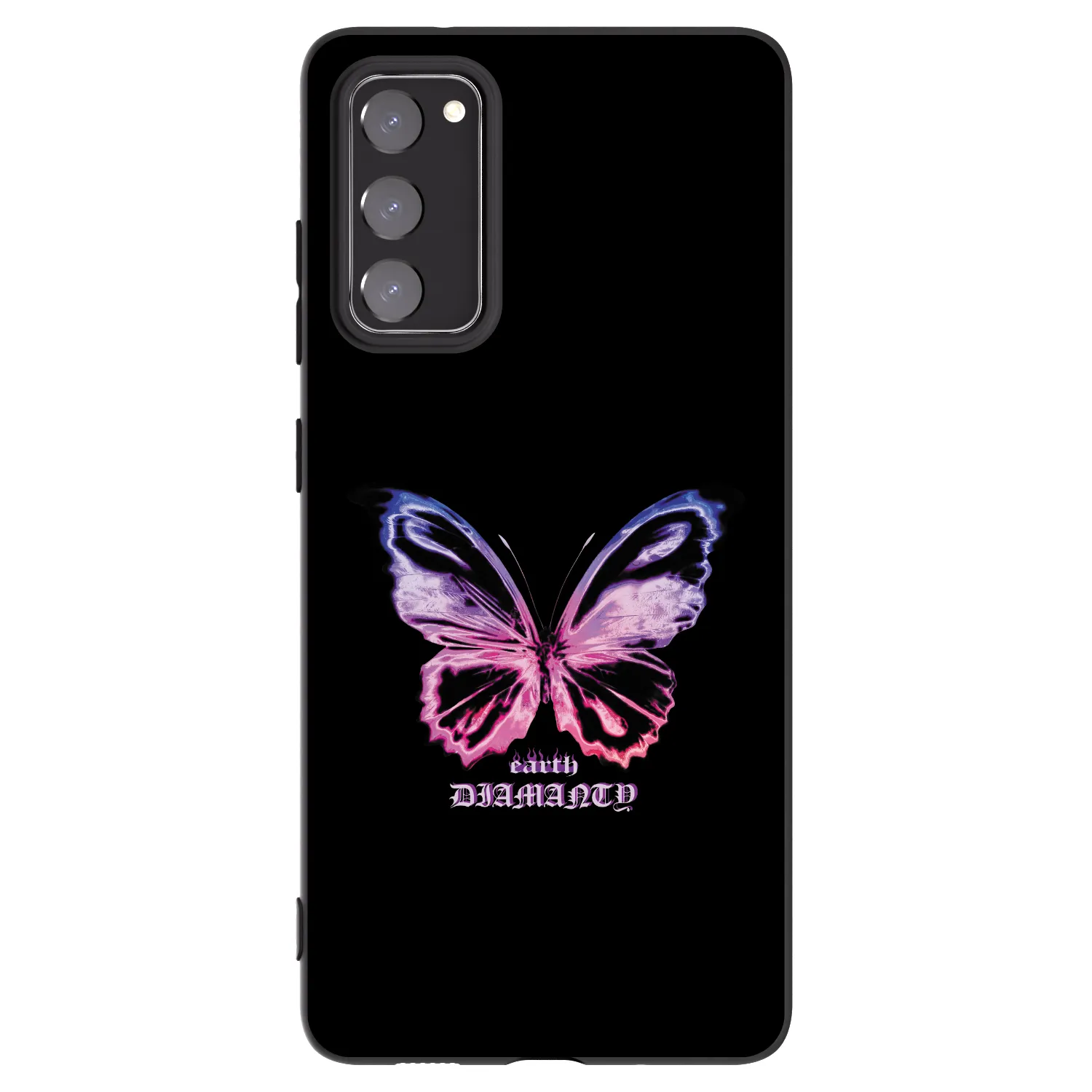 Picasee Μαύρη θήκη σιλικόνης για Samsung Galaxy S20 FE - Diamanty Purple