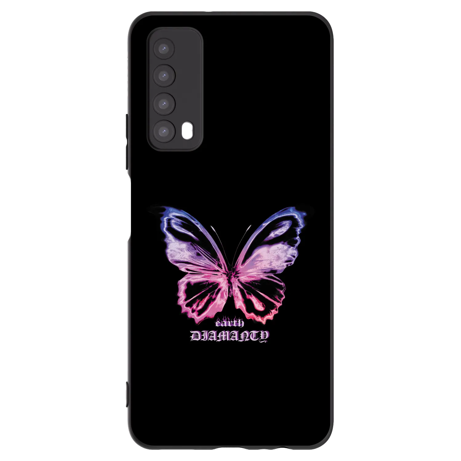 Picasee Μαύρη θήκη σιλικόνης για Huawei P Smart 2021 - Diamanty Purple