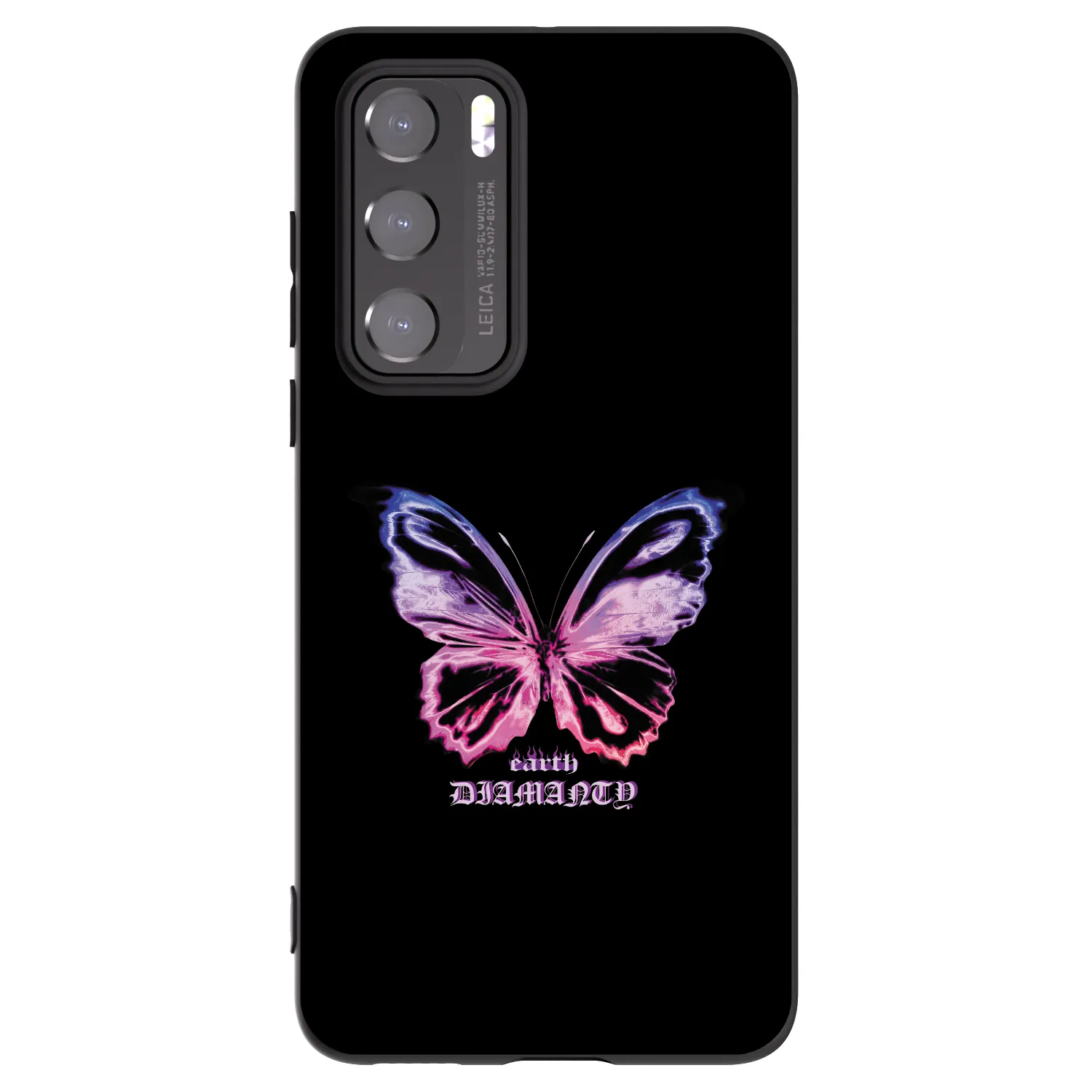 Picasee Μαύρη θήκη σιλικόνης για Huawei P40 - Diamanty Purple