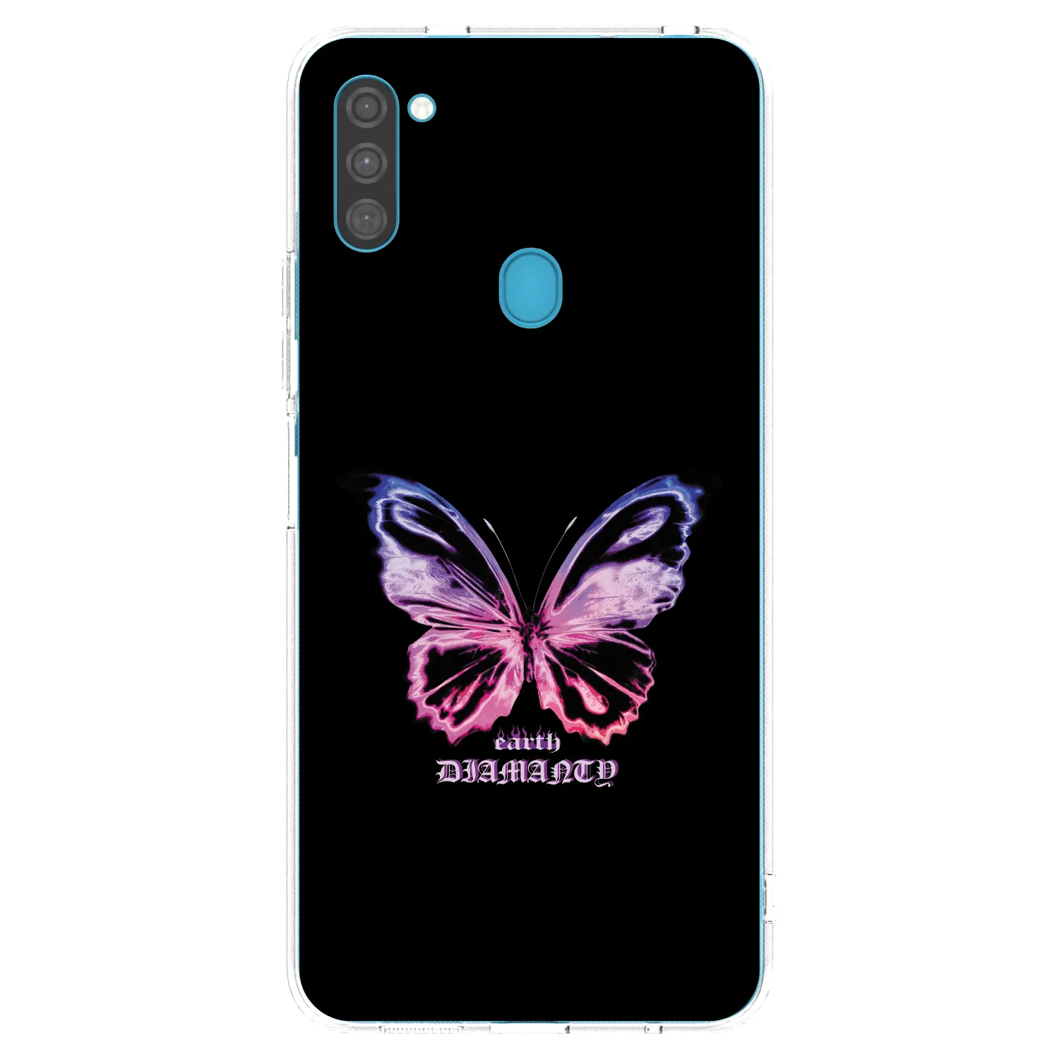 Picasee διαφανής θήκη σιλικόνης Samsung Galaxy M11 - Diamanty Purple