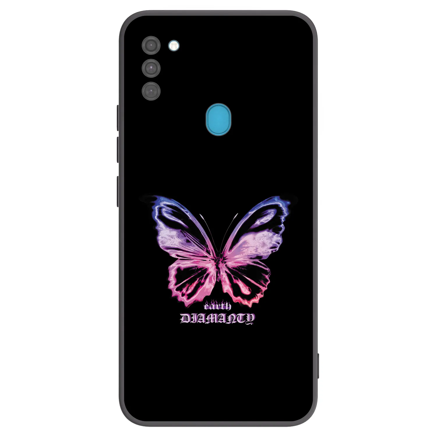 Picasee Μαύρη θήκη σιλικόνης για Samsung Galaxy M11 - Diamanty Purple