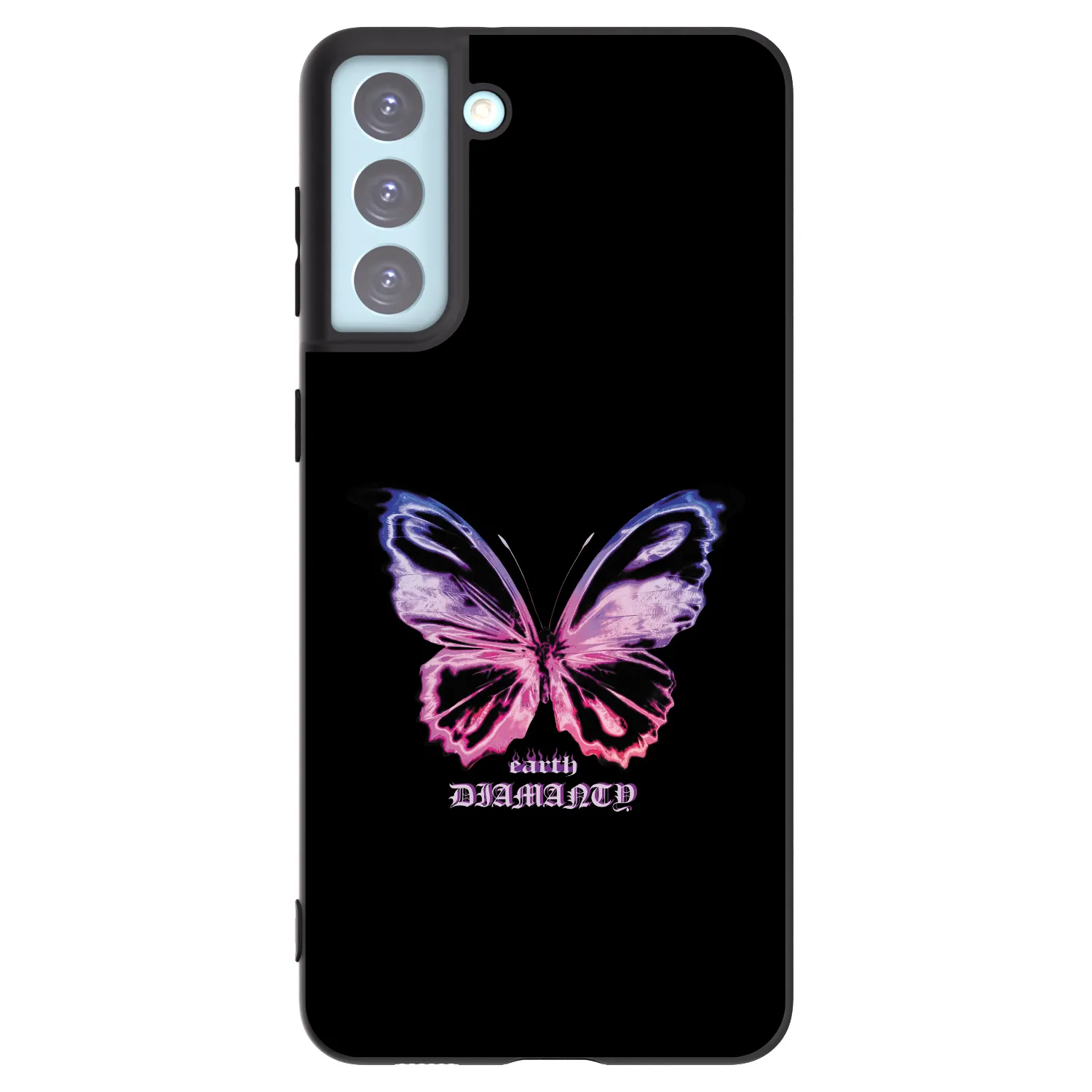 Picasee Μαύρη θήκη σιλικόνης για Samsung Galaxy S21+ 5G G996F - Diamanty Purple