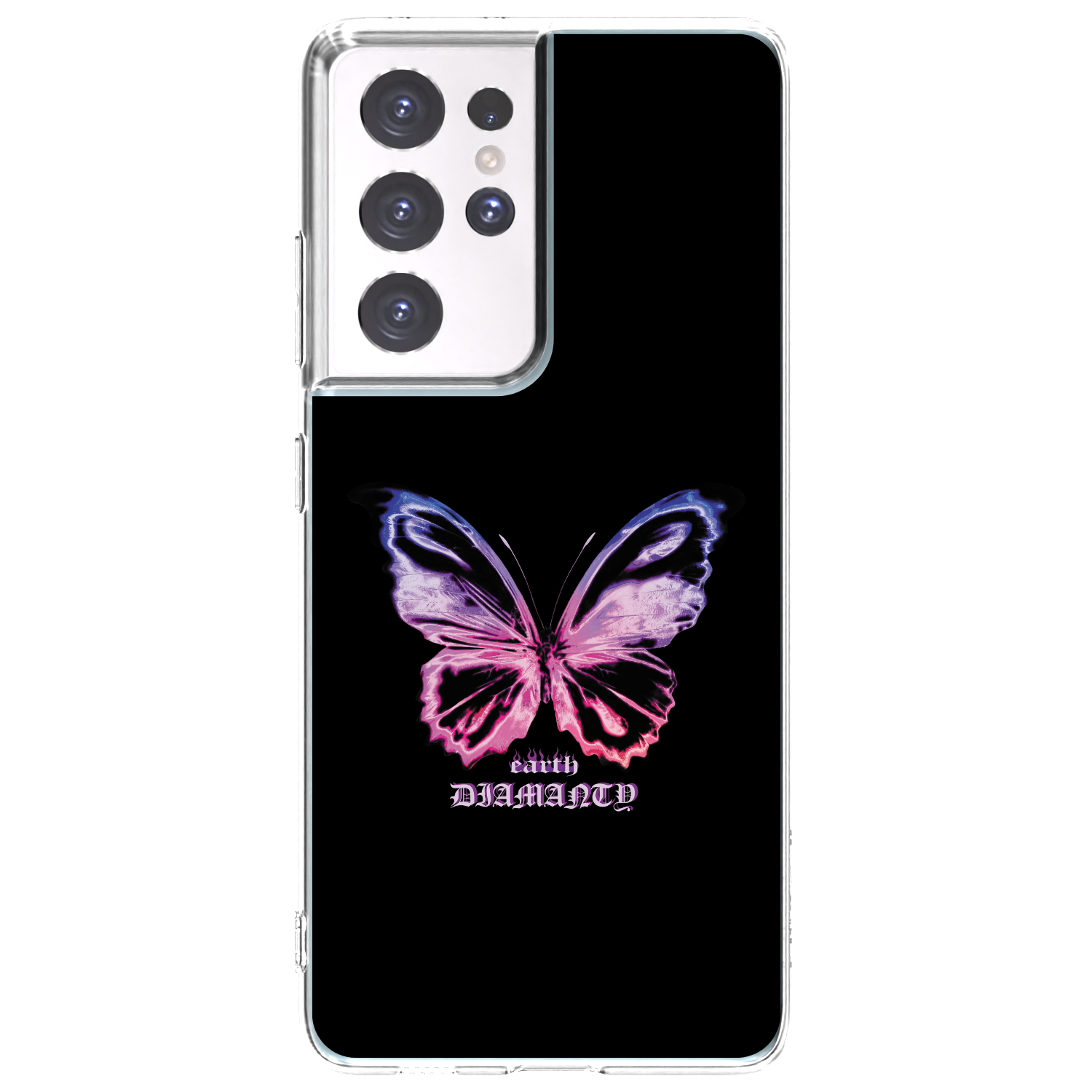 Picasee διαφανής θήκη σιλικόνης Samsung Galaxy S21 Ultra 5G G998B - Diamanty Purple