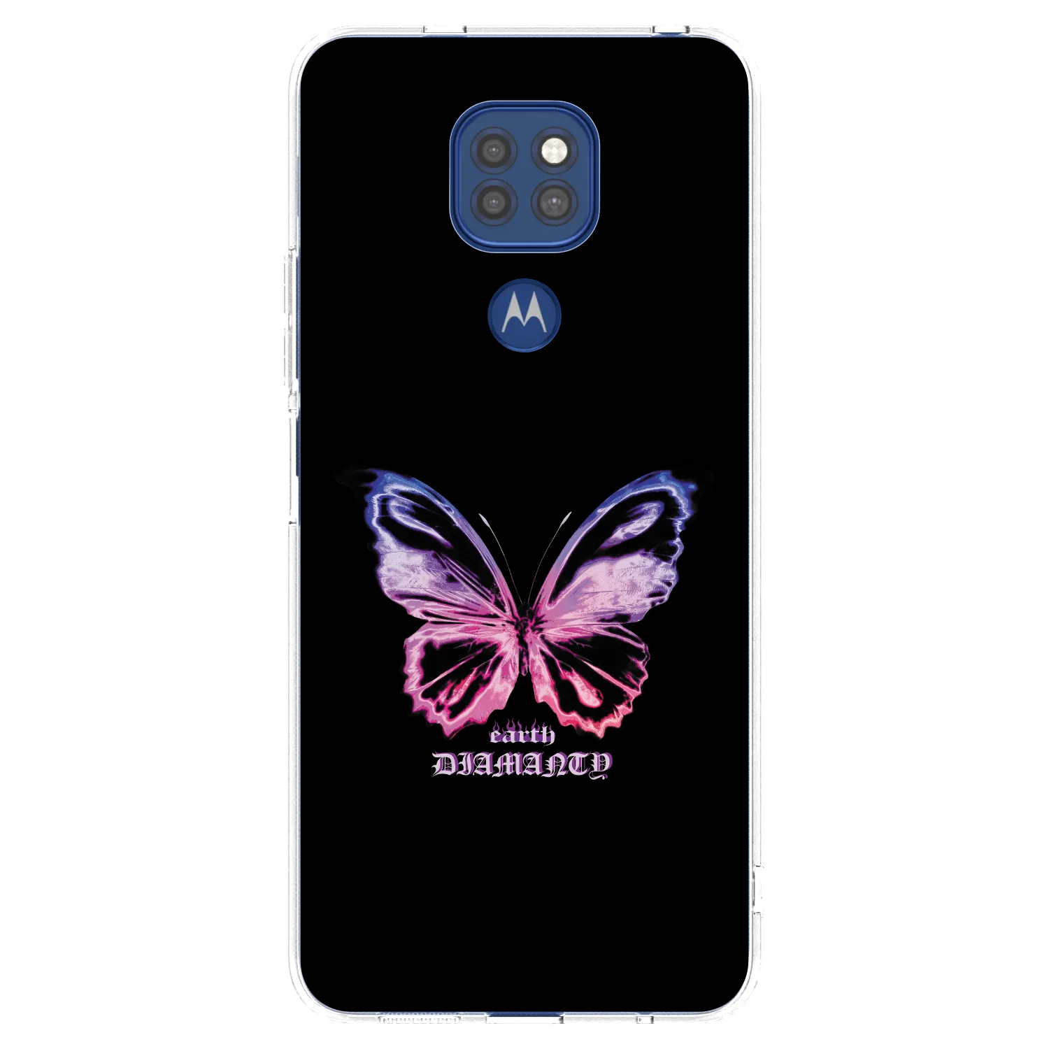 Picasee διαφανής θήκη σιλικόνης Motorola Moto G9 Play - Diamanty Purple