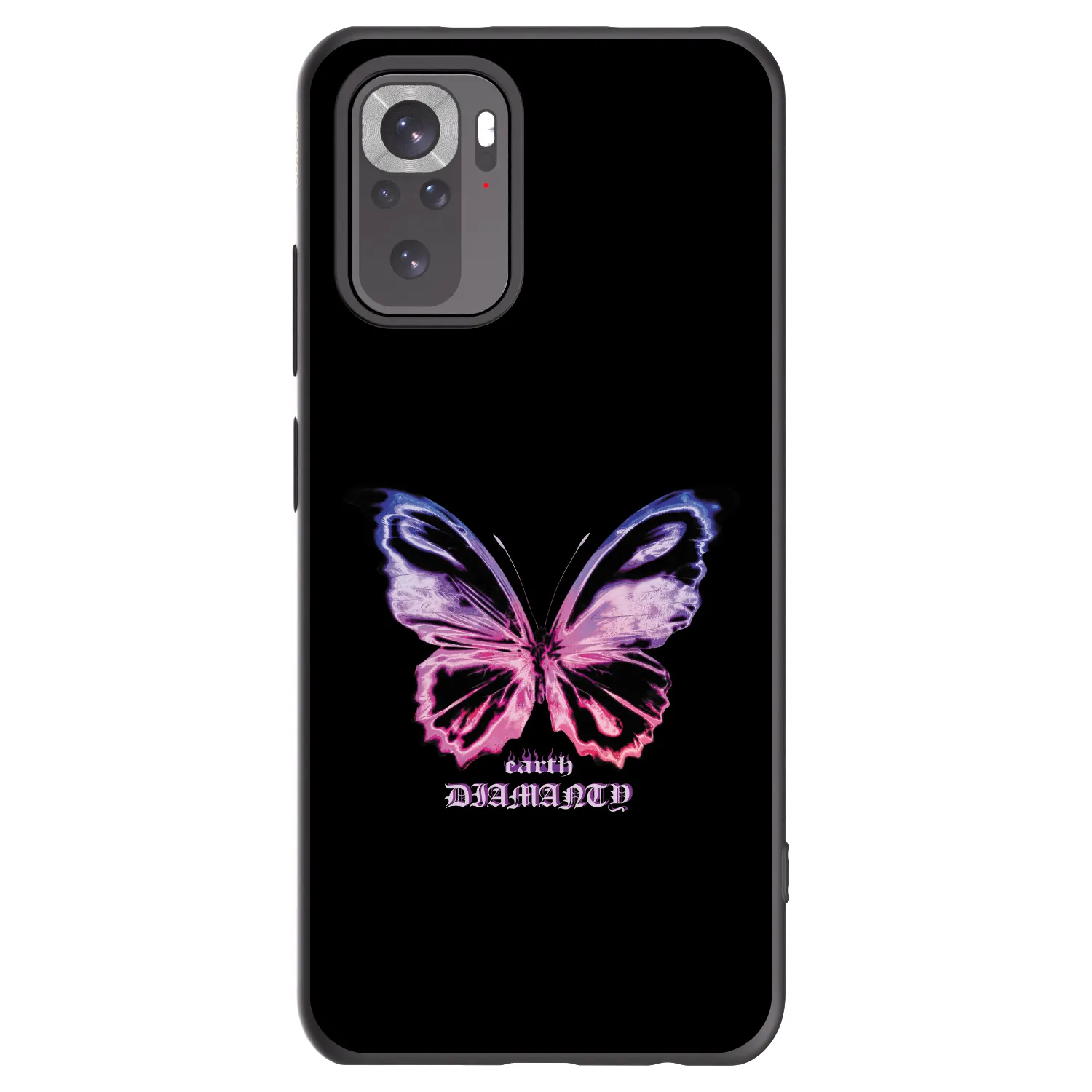 Picasee Μαύρη θήκη σιλικόνης για Xiaomi Redmi Note 10 - Diamanty Purple