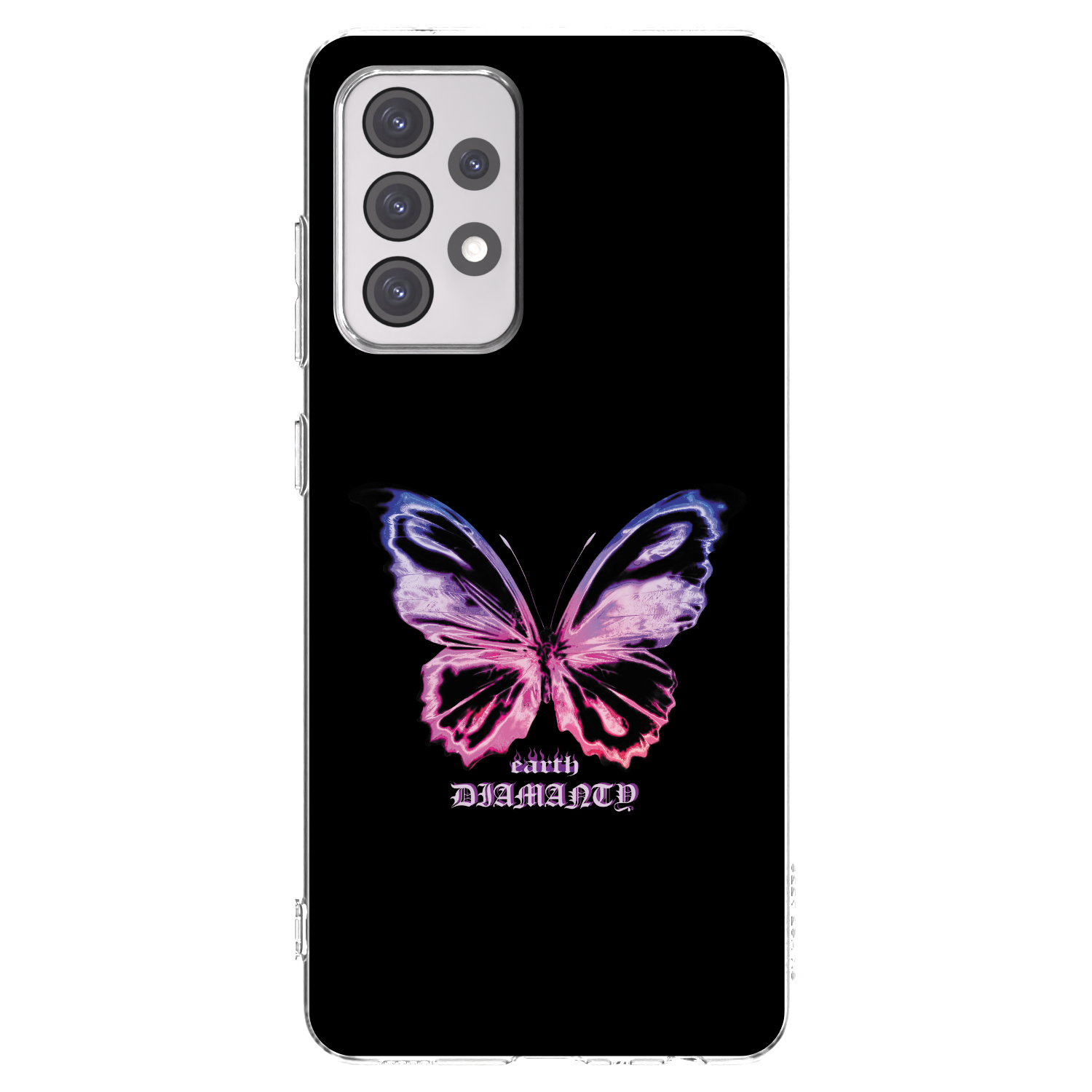 Picasee διαφανής θήκη σιλικόνης Samsung Galaxy A52 5G A525F - Diamanty Purple