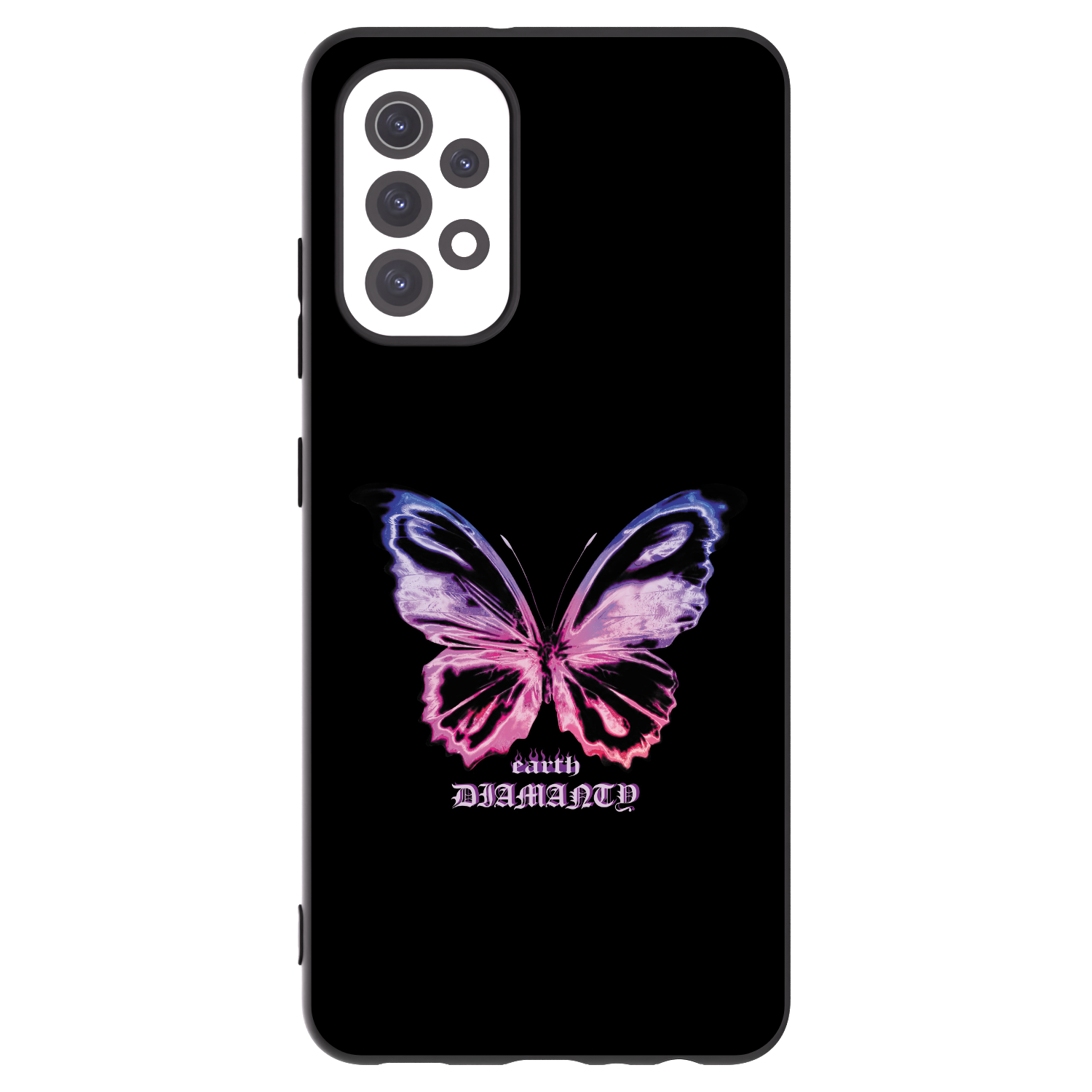 Picasee Μαύρη θήκη σιλικόνης για Samsung Galaxy A32 5G A326B - Diamanty Purple