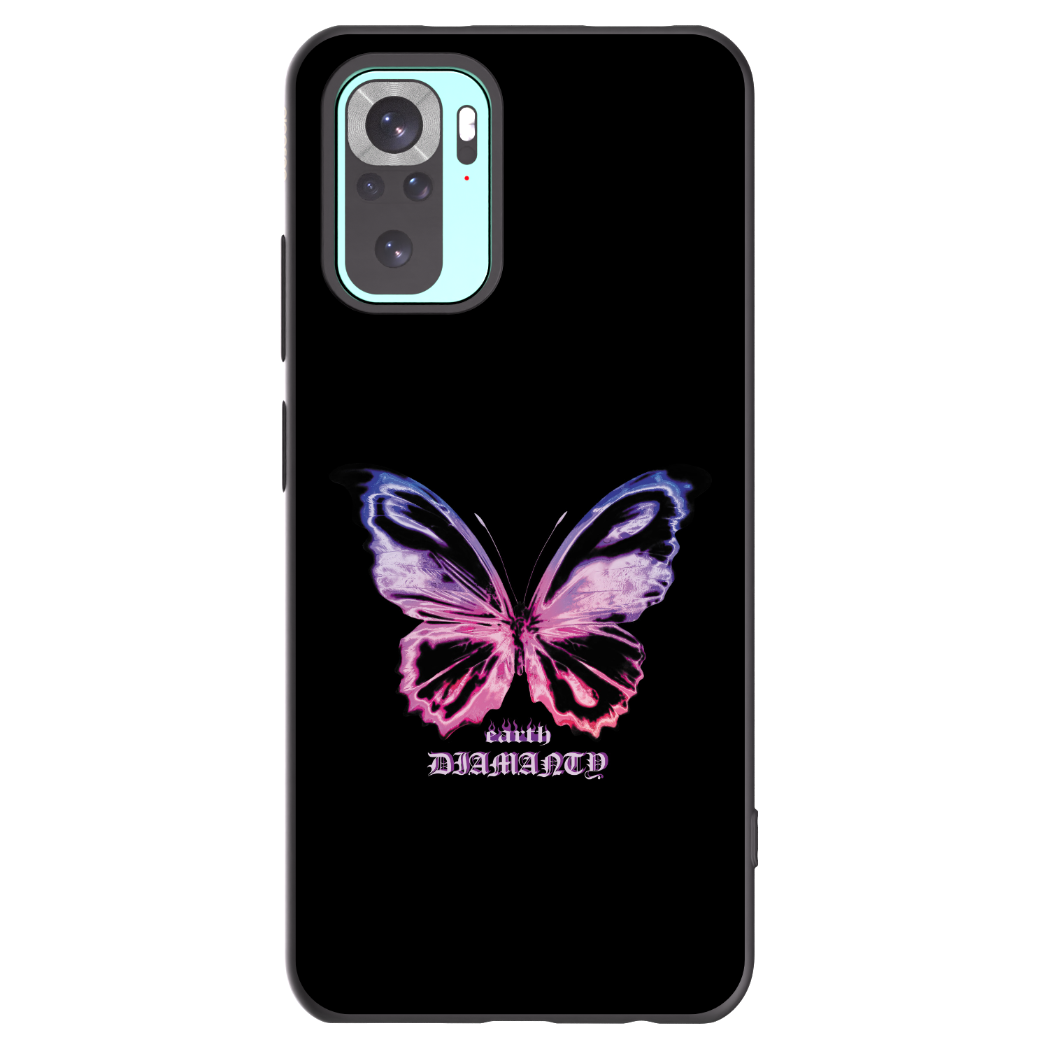 Picasee Μαύρη θήκη σιλικόνης για Xiaomi Redmi Note 10 Pro - Diamanty Purple