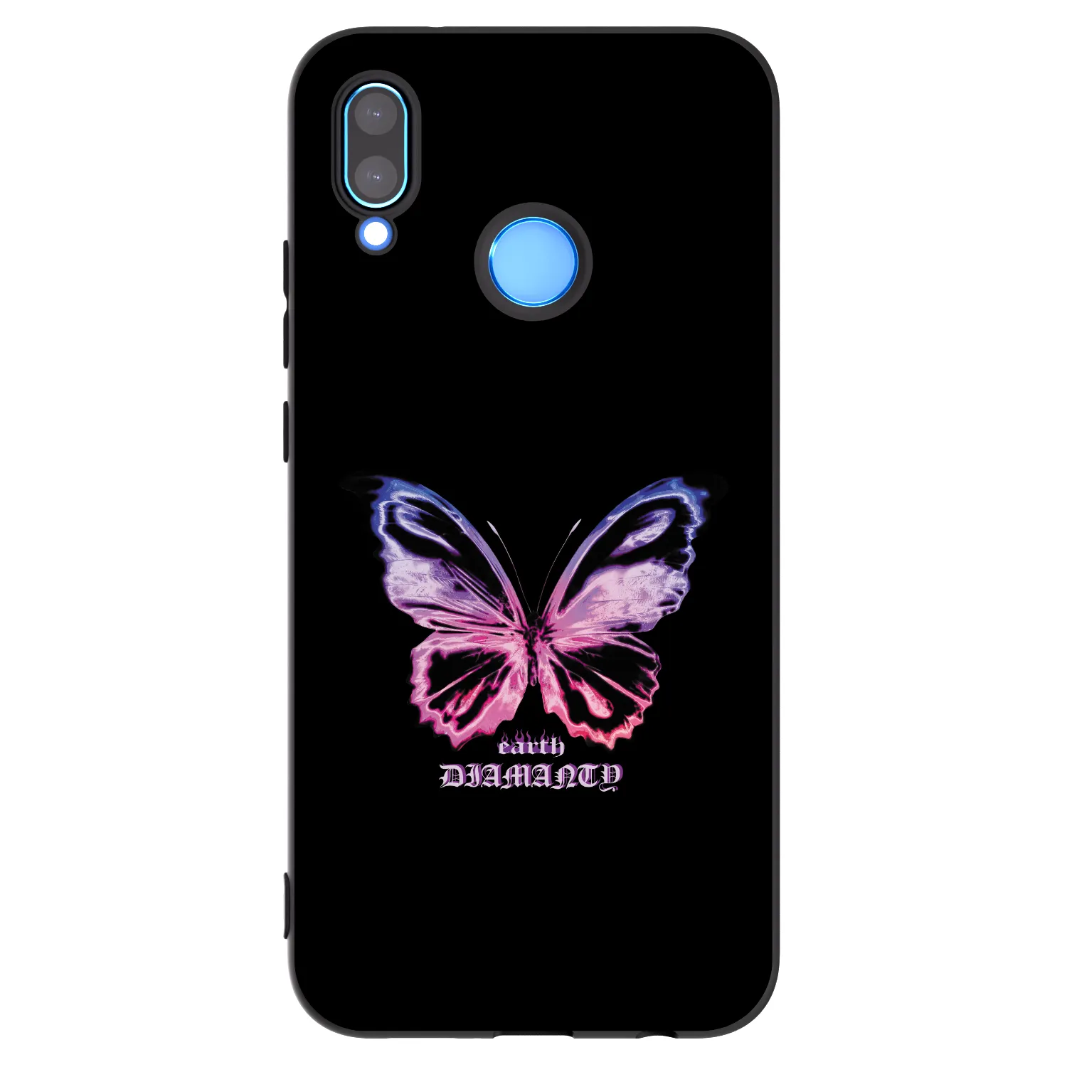 Picasee Μαύρη θήκη σιλικόνης για Huawei P20 Lite - Diamanty Purple