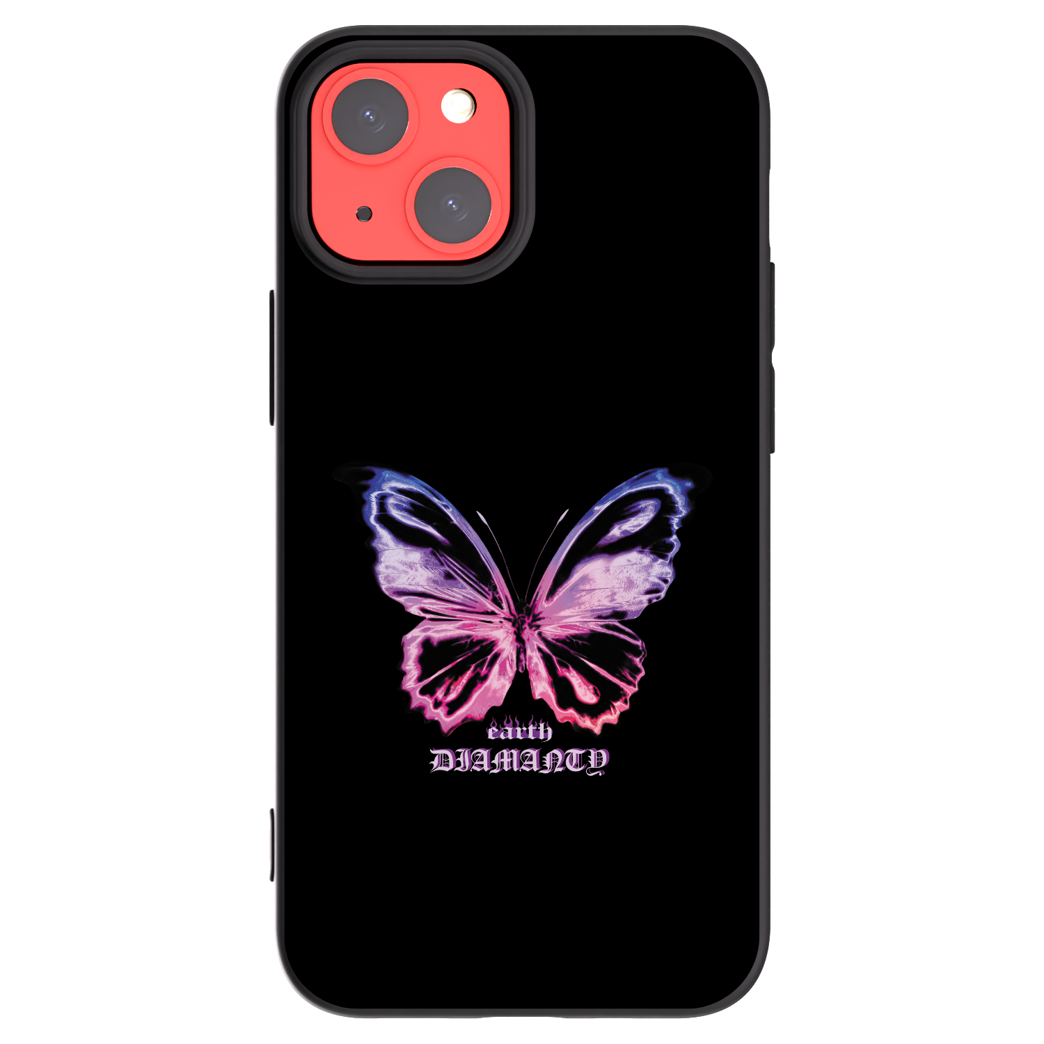 Picasee Μαύρη θήκη σιλικόνης για Apple iPhone 13 mini - Diamanty Purple