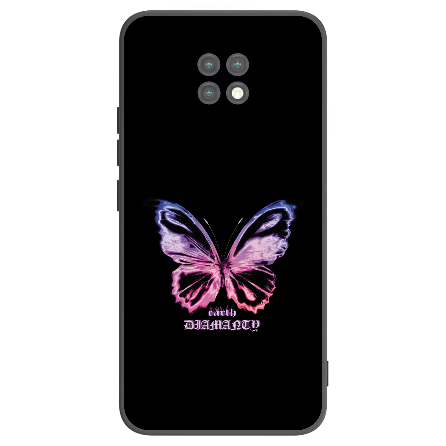 Picasee Μαύρη θήκη σιλικόνης για Xiaomi Redmi Note 9T - Diamanty Purple