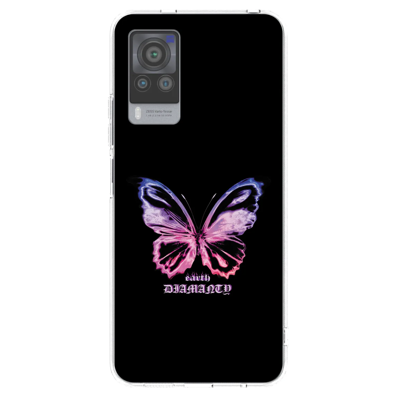 Picasee διαφανής θήκη σιλικόνης Vivo X60 Pro 5G - Diamanty Purple