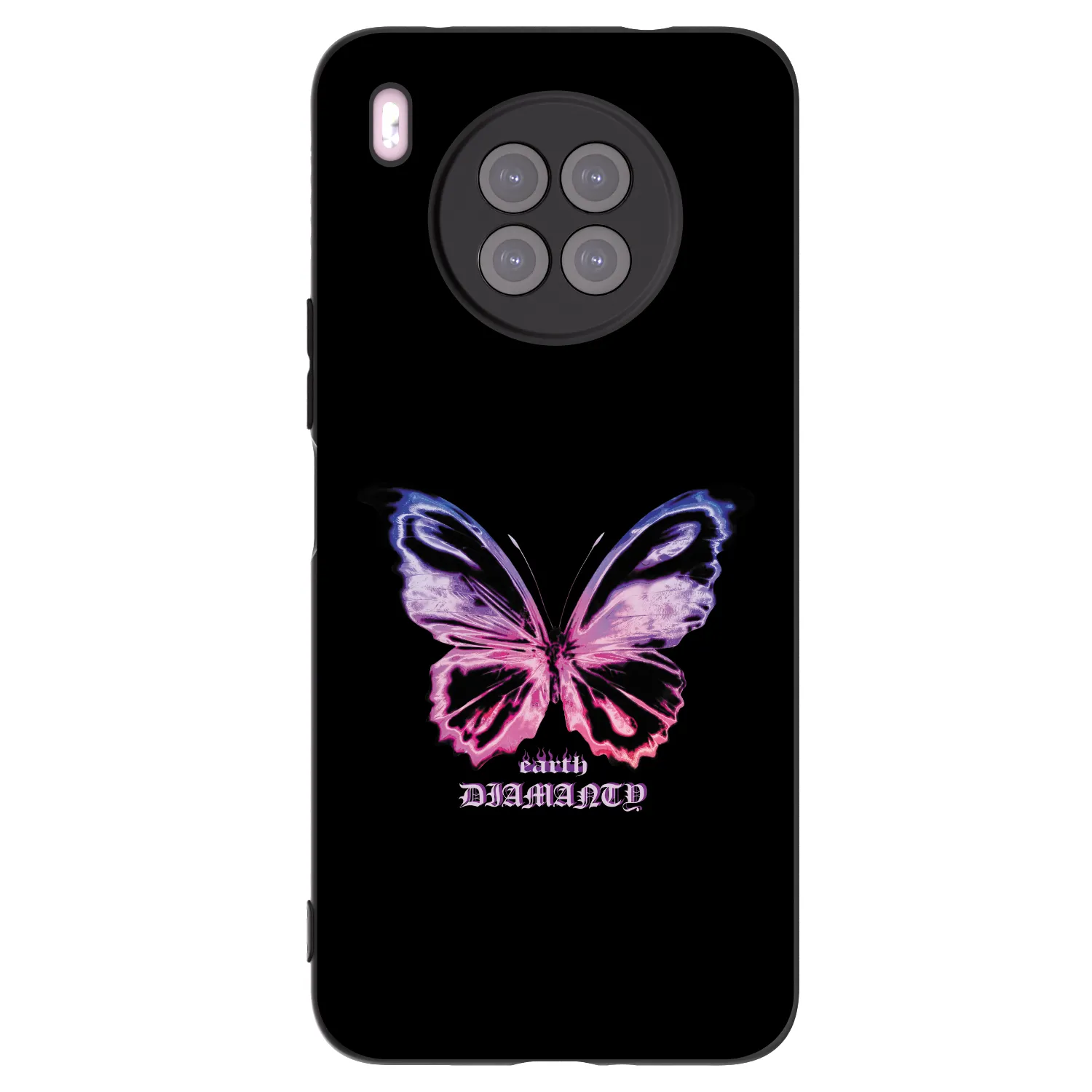 Picasee Μαύρη θήκη σιλικόνης για Huawei Nova 8i - Diamanty Purple