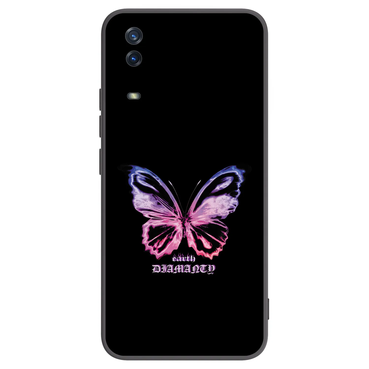 Picasee Μαύρη θήκη σιλικόνης για Vivo Y11s - Diamanty Purple