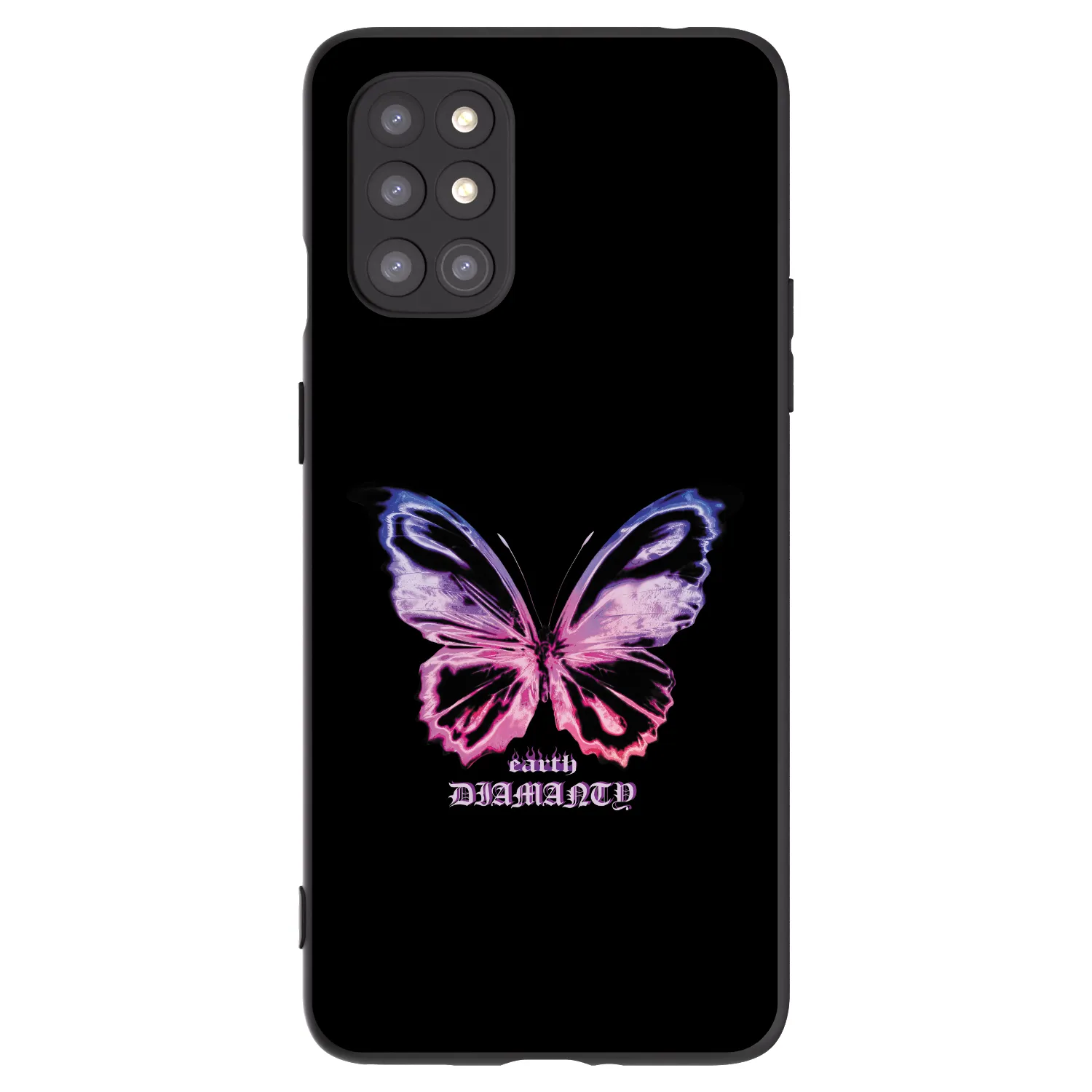 Picasee Μαύρη θήκη σιλικόνης για OnePlus 8T - Diamanty Purple