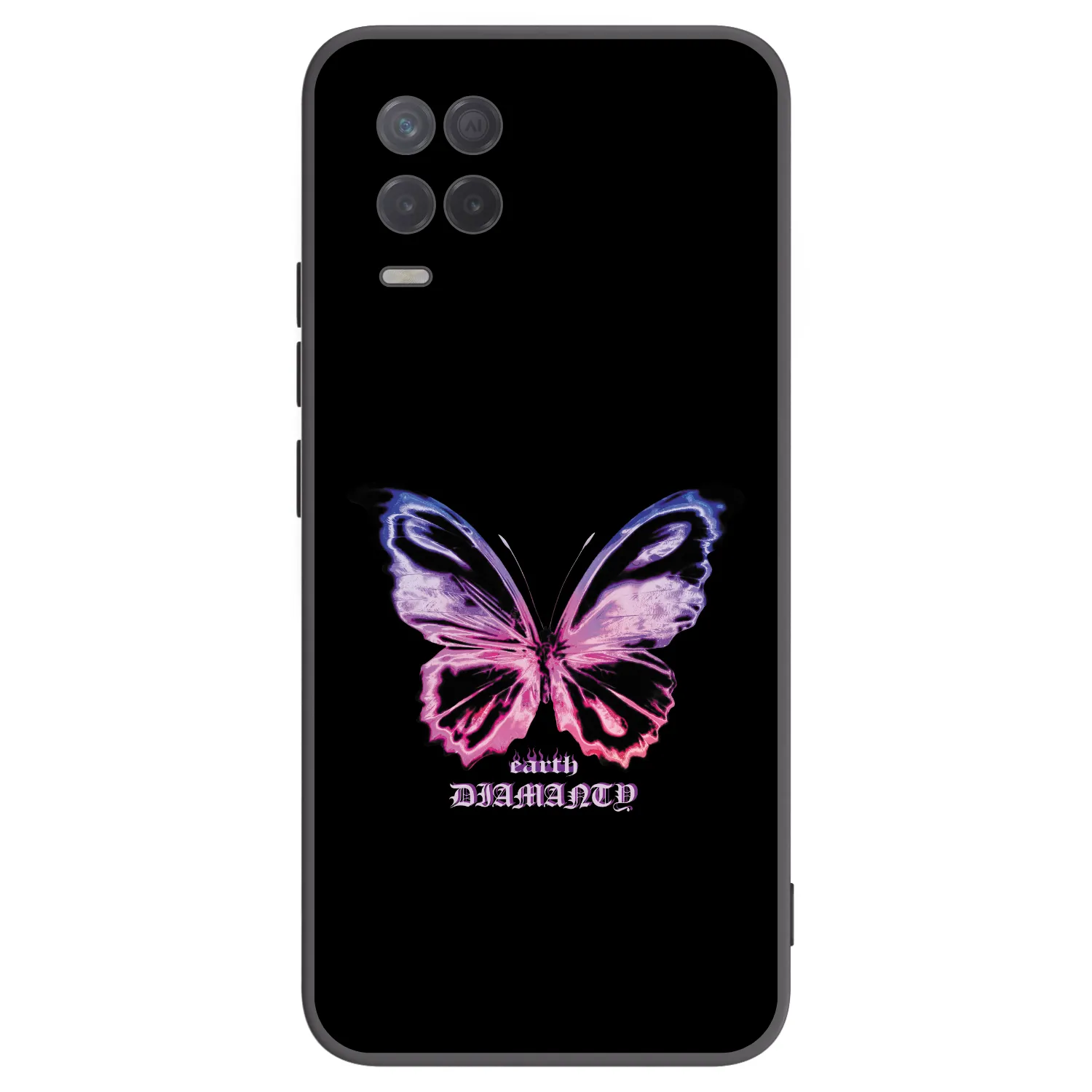 Picasee Μαύρη θήκη σιλικόνης για Realme 8 5G - Diamanty Purple