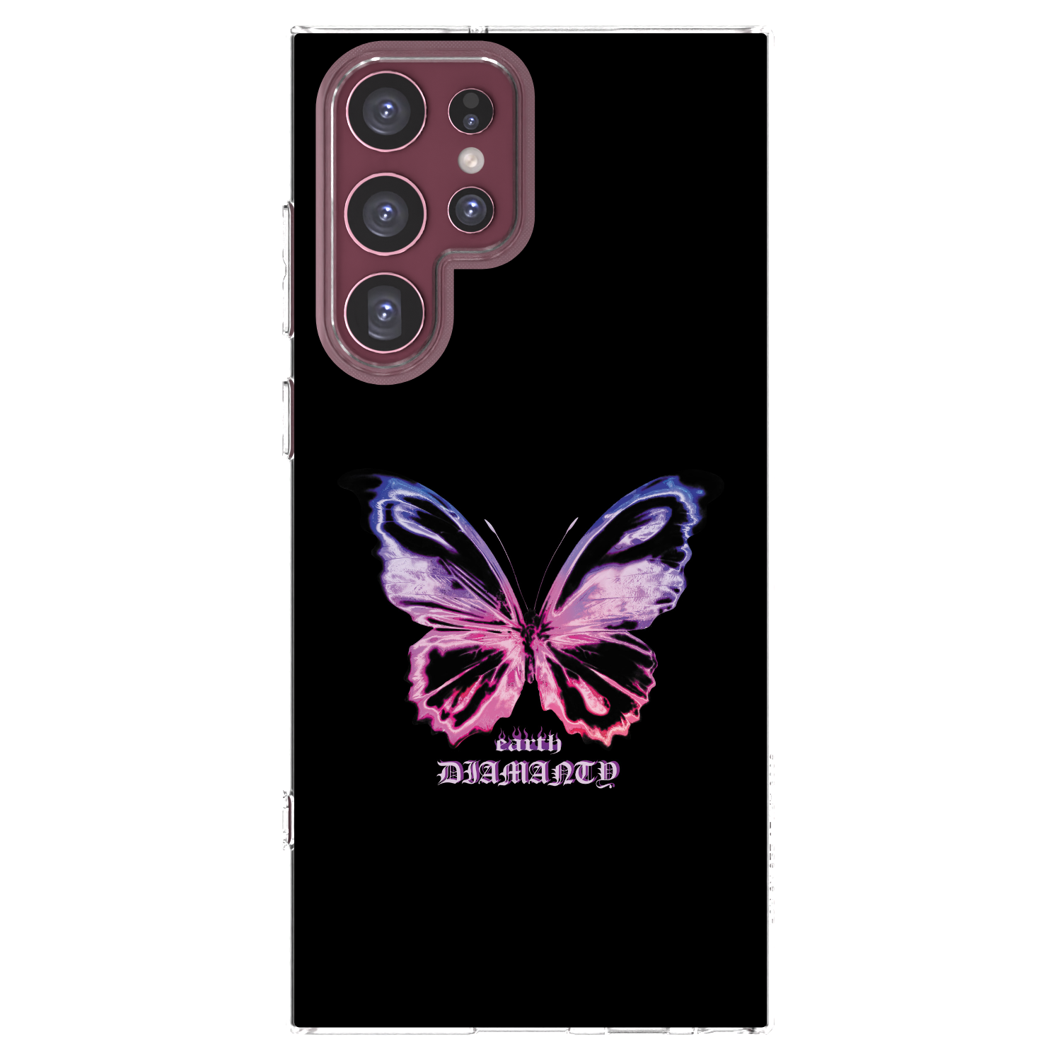 Picasee διαφανής θήκη σιλικόνης Samsung Galaxy S22 Ultra 5G - Diamanty Purple