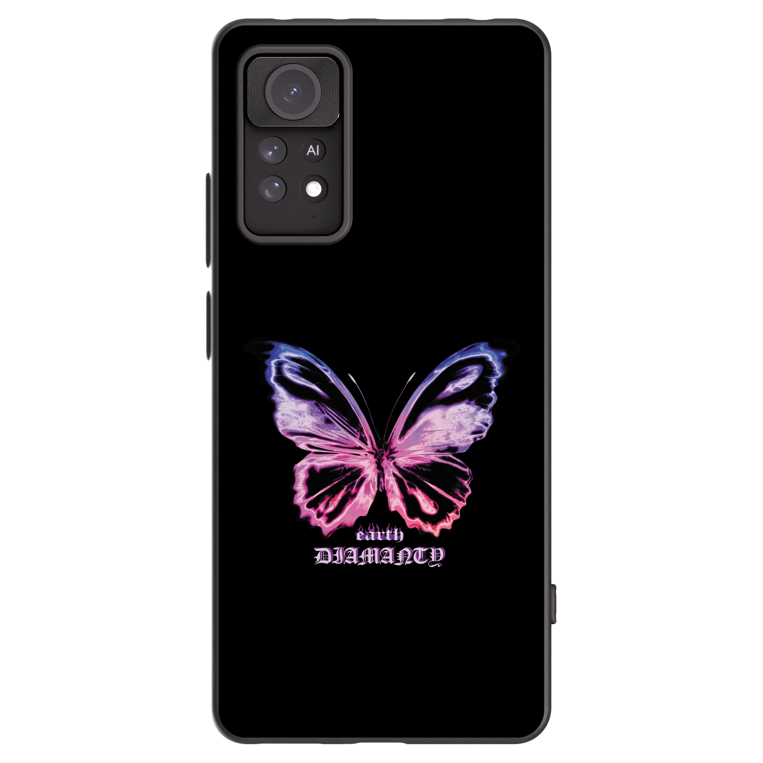 Picasee Μαύρη θήκη σιλικόνης για Xiaomi Redmi Note 11 Pro 5G - Diamanty Purple