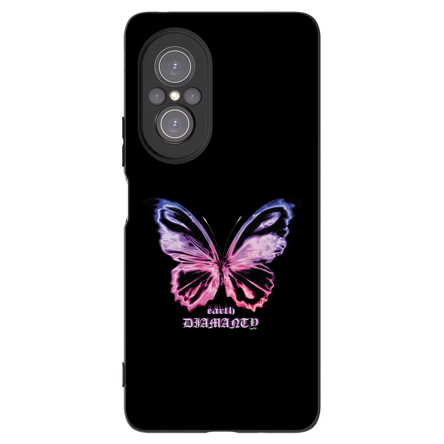 Picasee Μαύρη θήκη σιλικόνης για Huawei Nova 9 SE - Diamanty Purple
