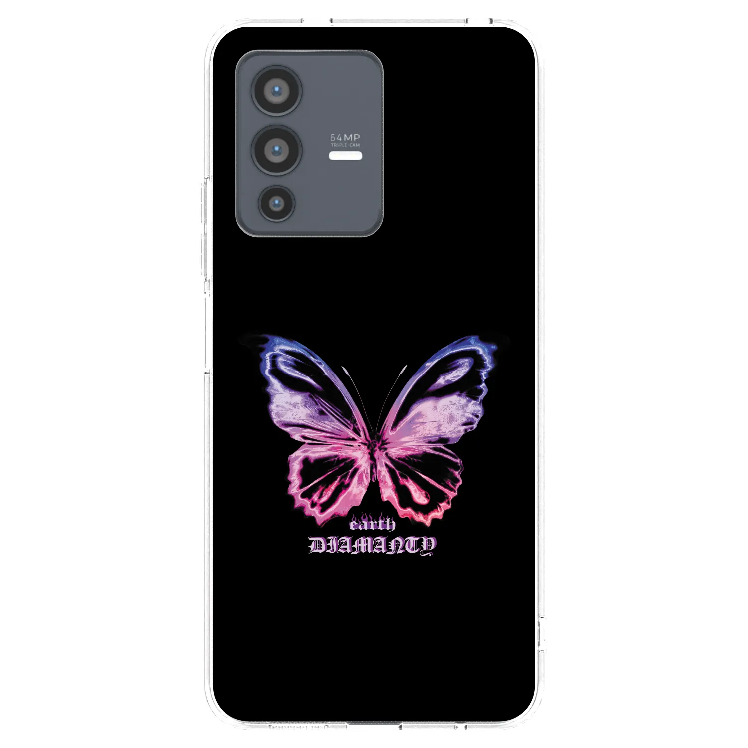 Picasee διαφανής θήκη σιλικόνης Vivo V23 5G - Diamanty Purple