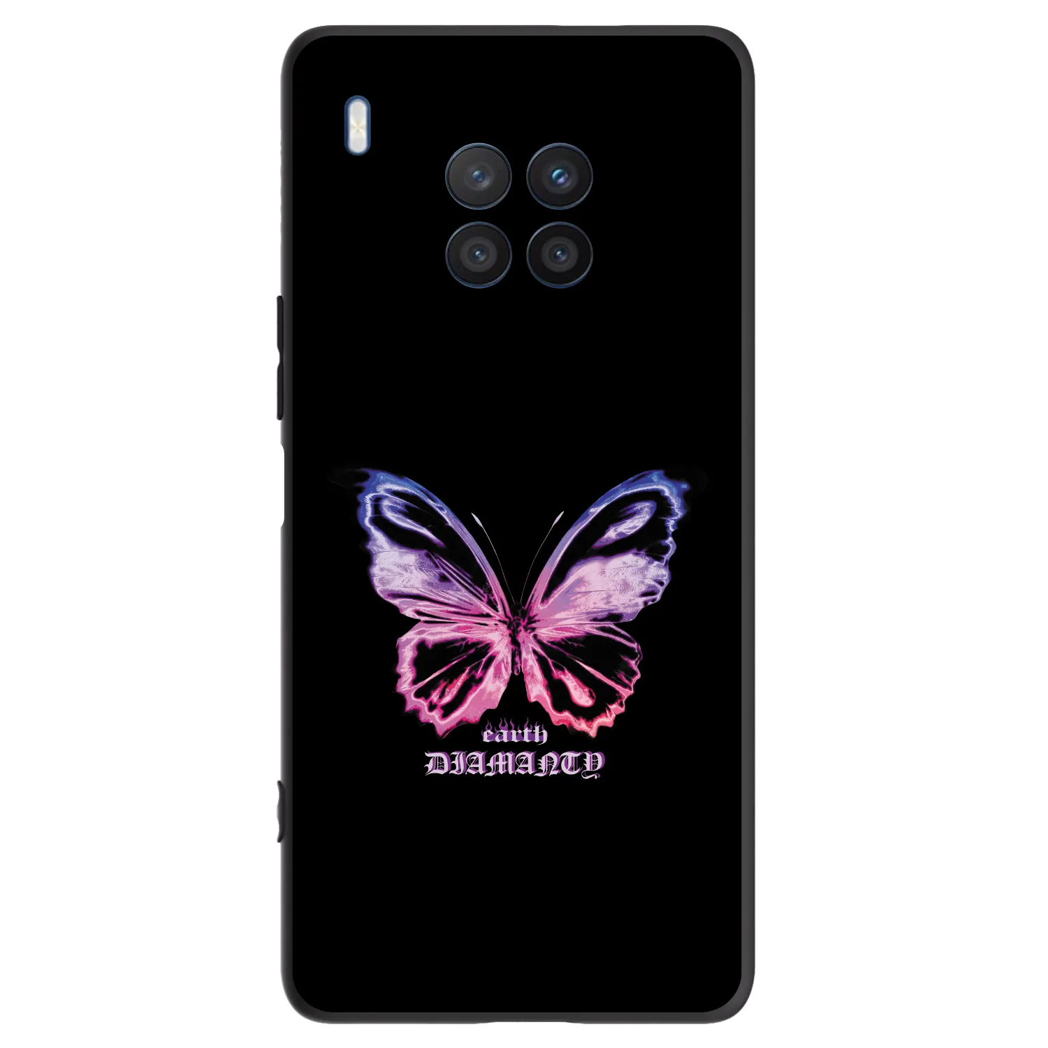 Picasee Μαύρη θήκη σιλικόνης για Honor 50 Lite - Diamanty Purple