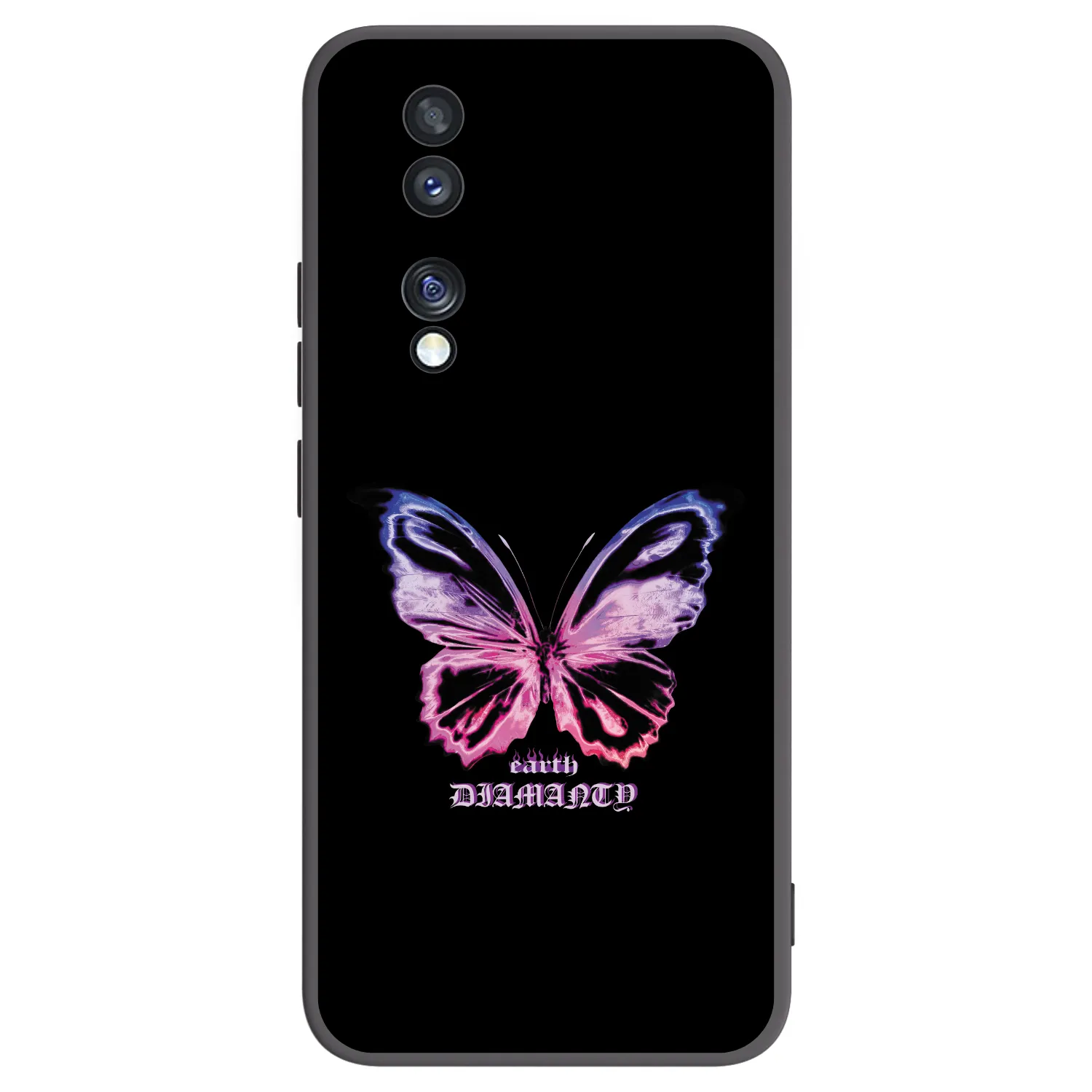 Picasee Μαύρη θήκη σιλικόνης για Honor 70 - Diamanty Purple