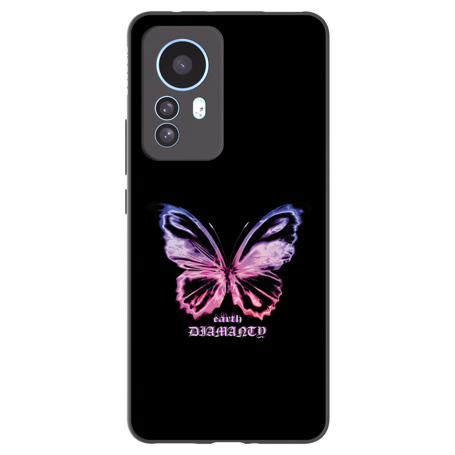 Picasee Μαύρη θήκη σιλικόνης για Xiaomi 12T - Diamanty Purple
