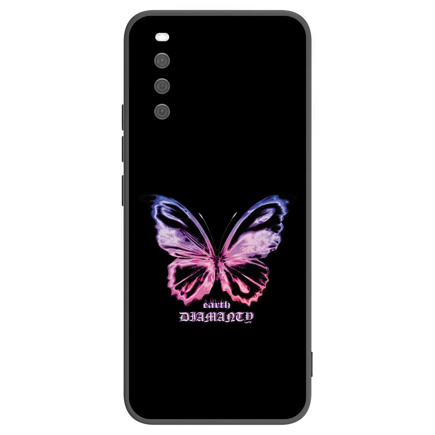 Picasee Μαύρη θήκη σιλικόνης για Sony Xperia 10 III - Diamanty Purple
