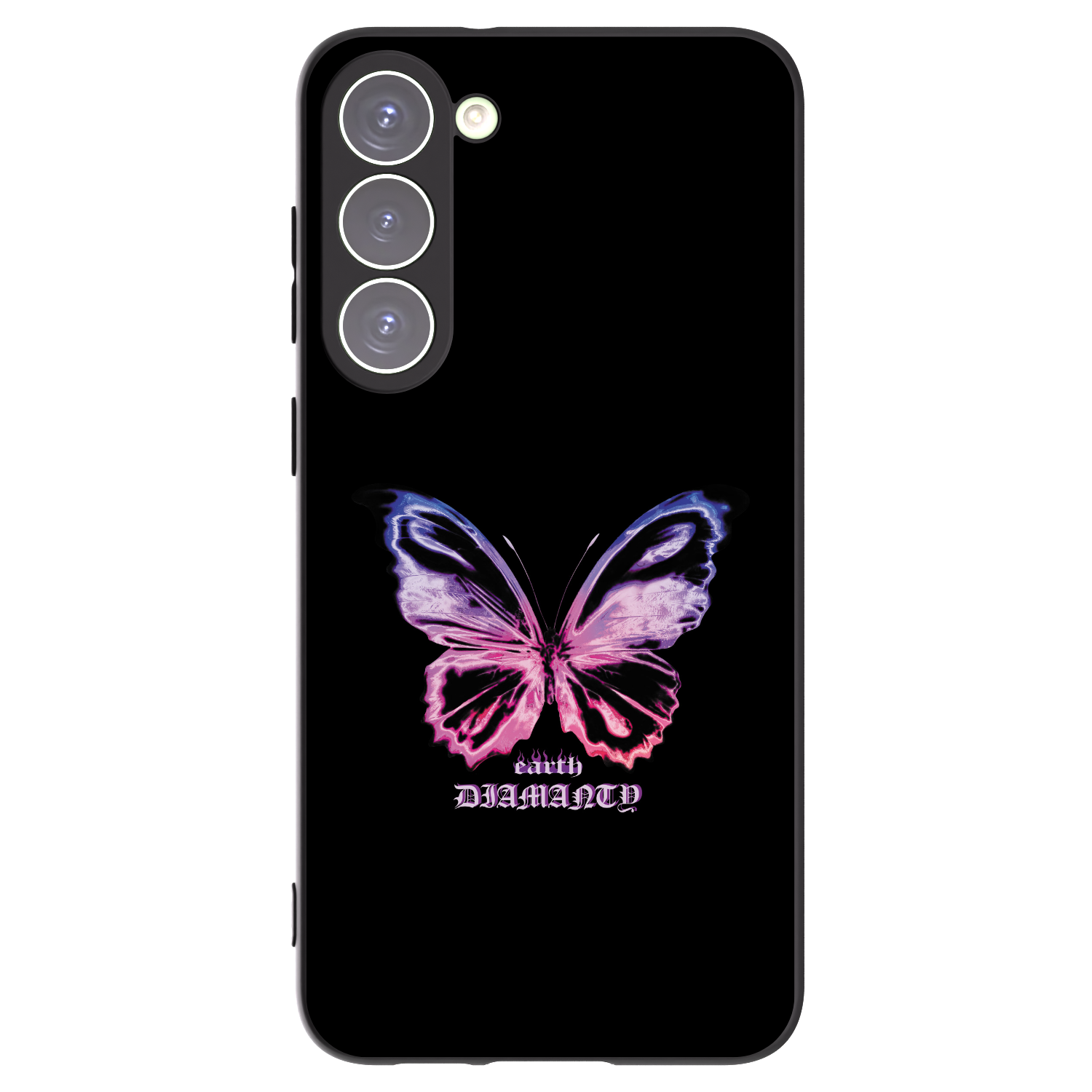 Picasee Μαύρη θήκη σιλικόνης για Samsung Galaxy S23+ 5G - Diamanty Purple