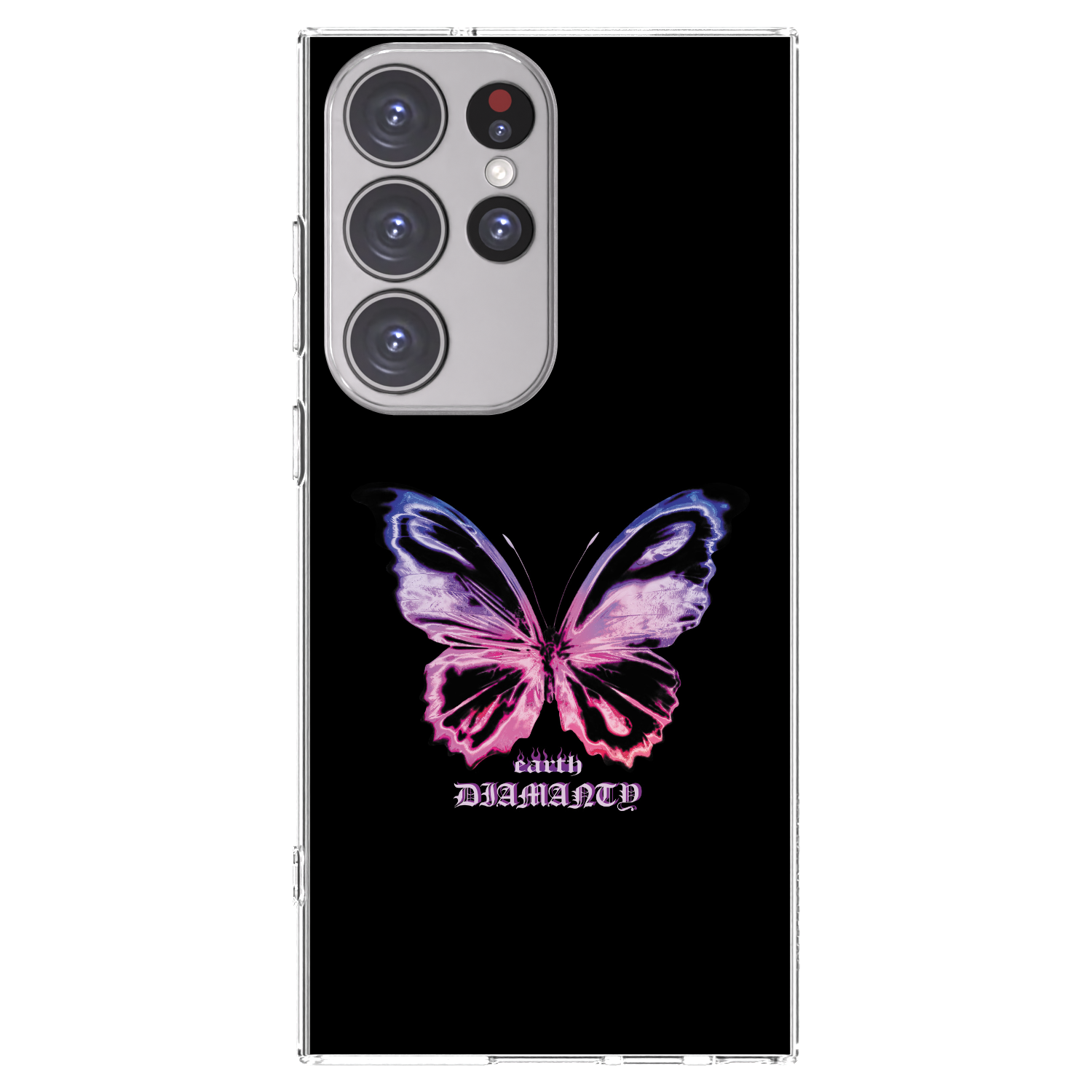 Picasee διαφανής θήκη σιλικόνης Samsung Galaxy S23 Ultra 5G - Diamanty Purple