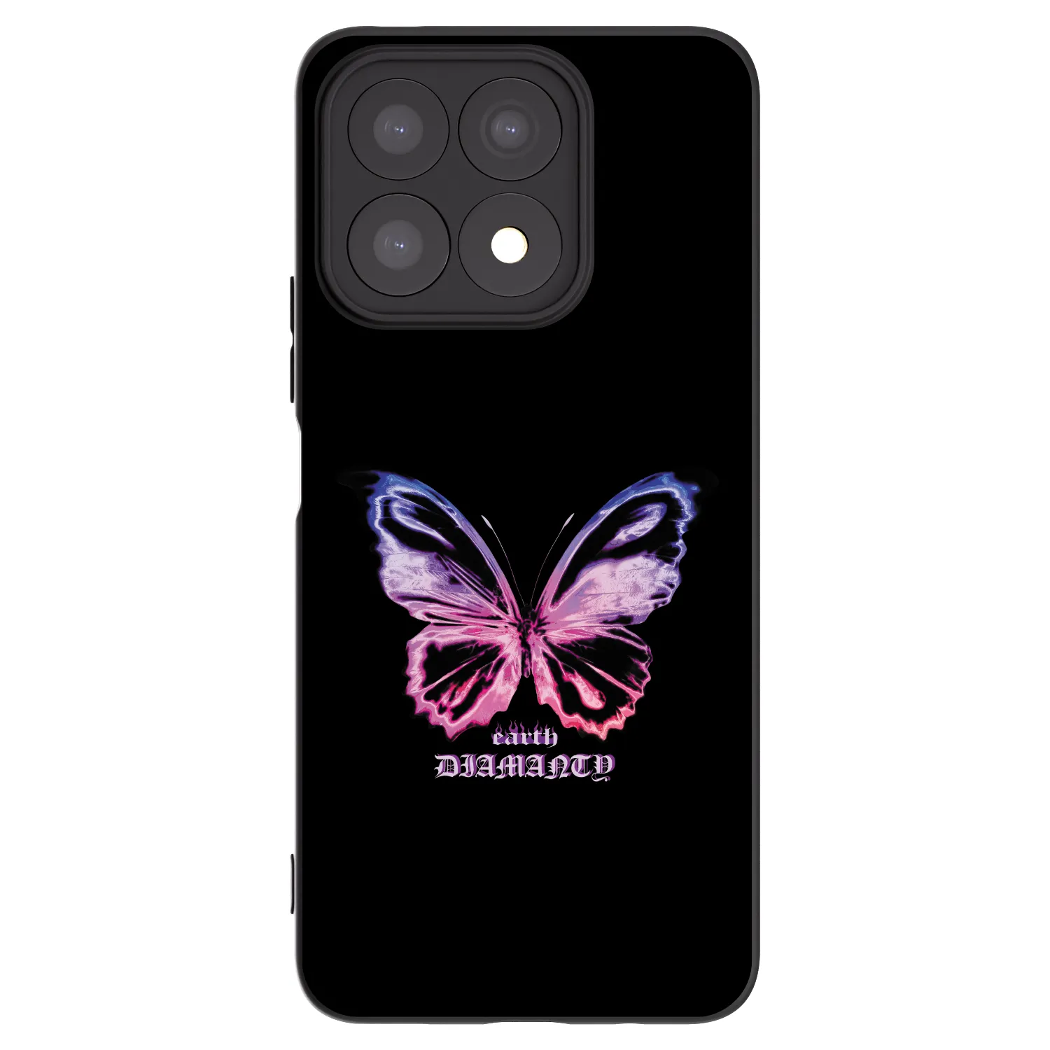 Picasee Μαύρη θήκη σιλικόνης για Honor X8a - Diamanty Purple