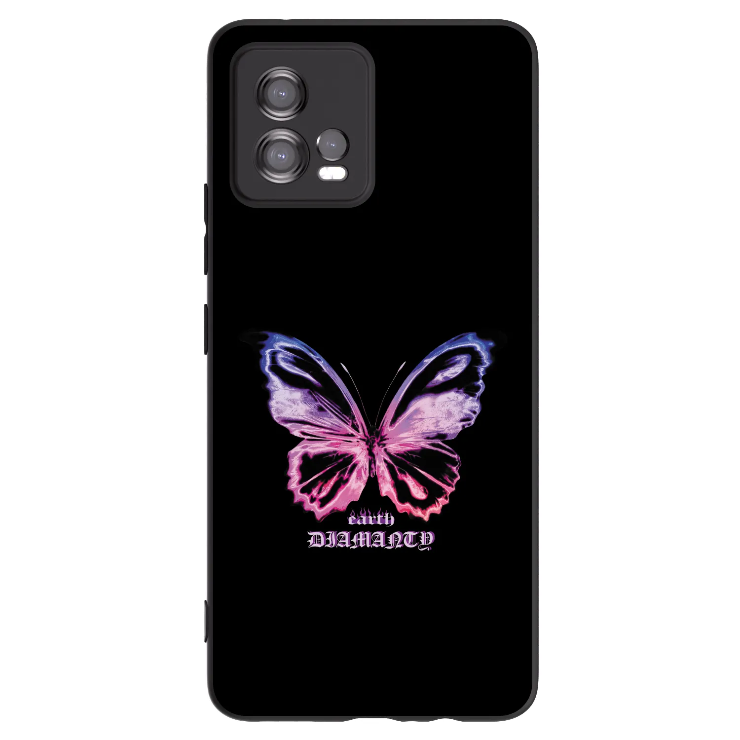 Picasee Μαύρη θήκη σιλικόνης για Motorola Moto G72 - Diamanty Purple