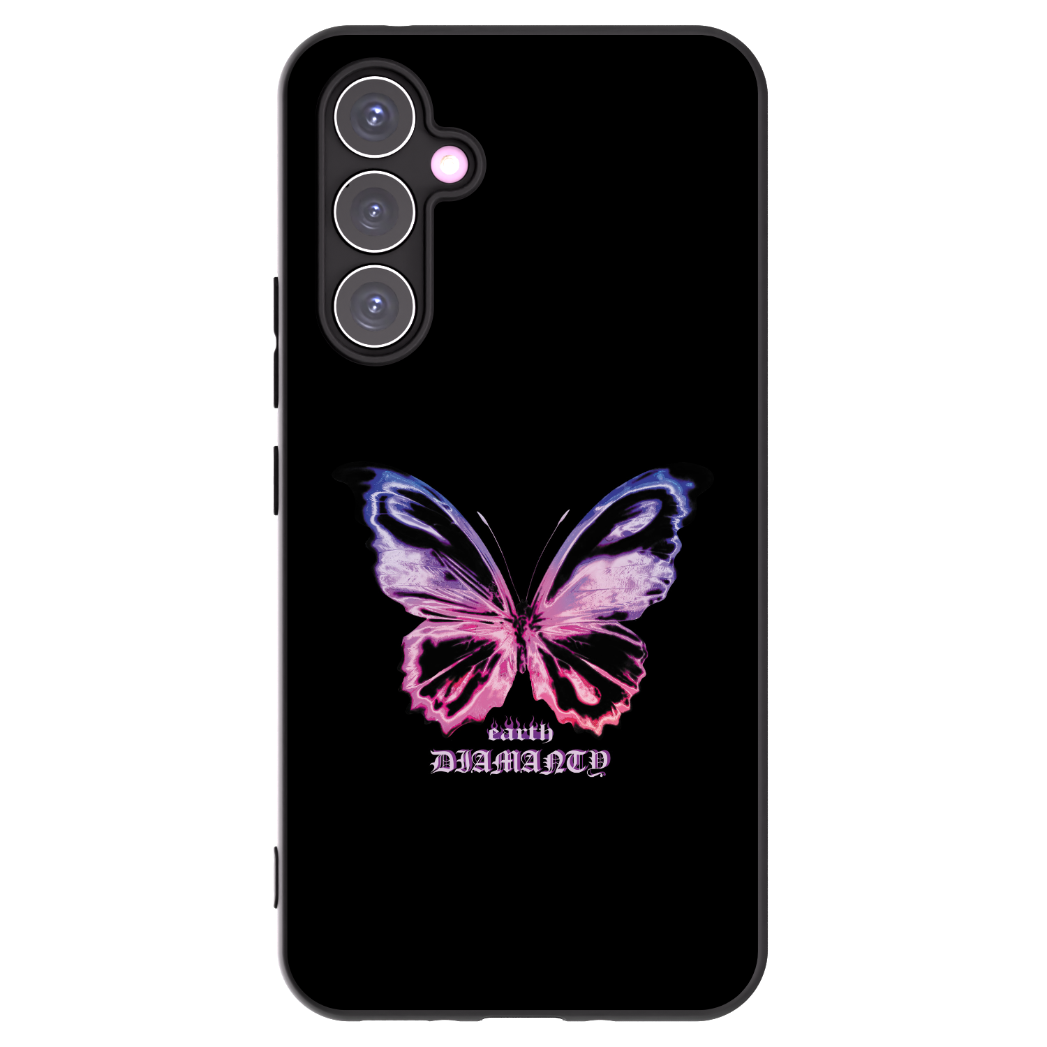 Picasee Μαύρη θήκη σιλικόνης για Samsung Galaxy A54 5G A546B - Diamanty Purple