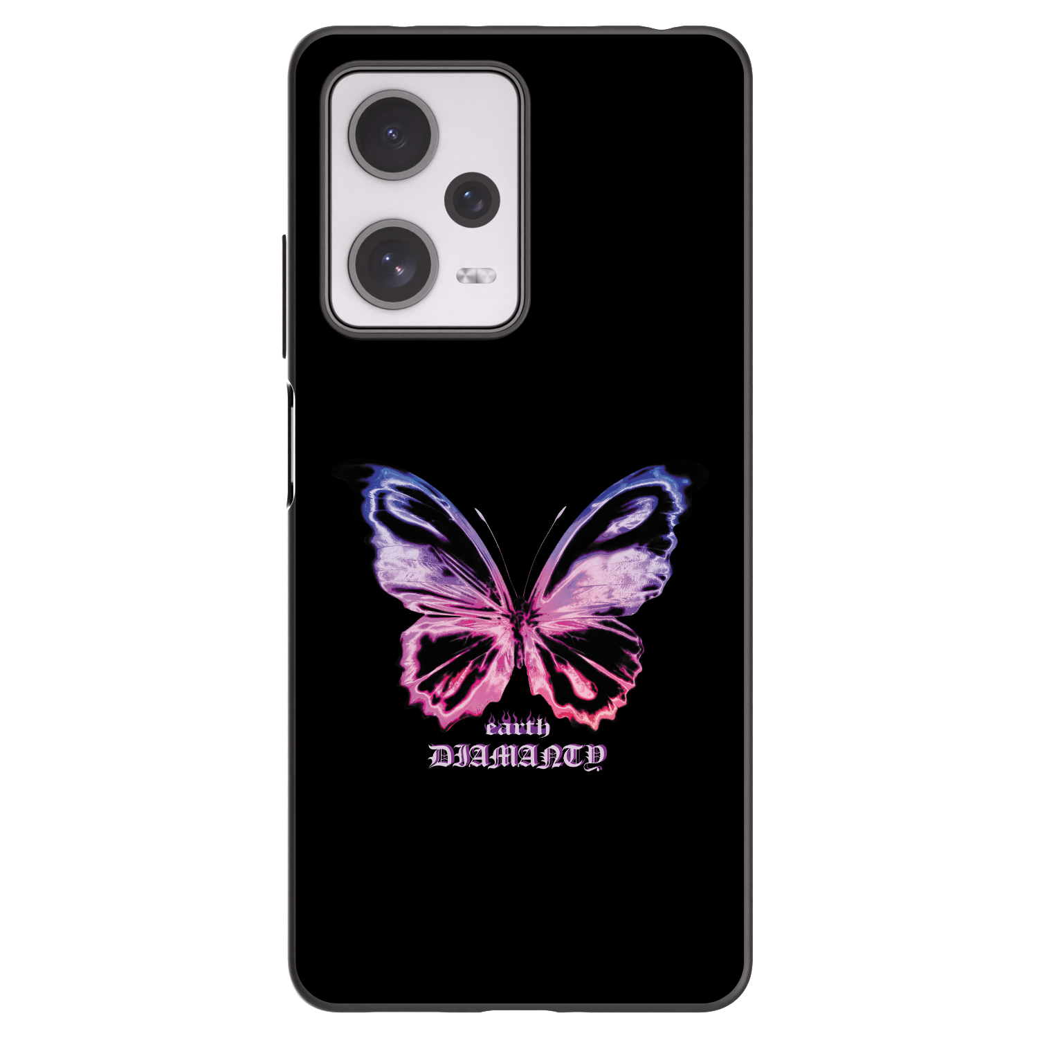 Picasee Μαύρη θήκη σιλικόνης για Xiaomi Redmi Note 12 Pro+ 5G - Diamanty Purple