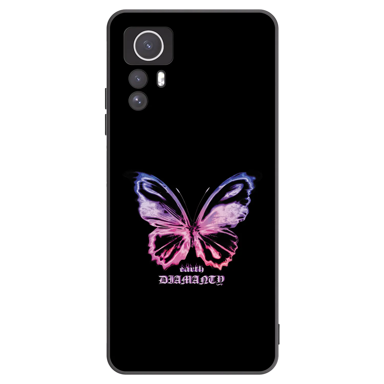 Picasee Μαύρη θήκη σιλικόνης για Xiaomi Redmi Note 12S - Diamanty Purple