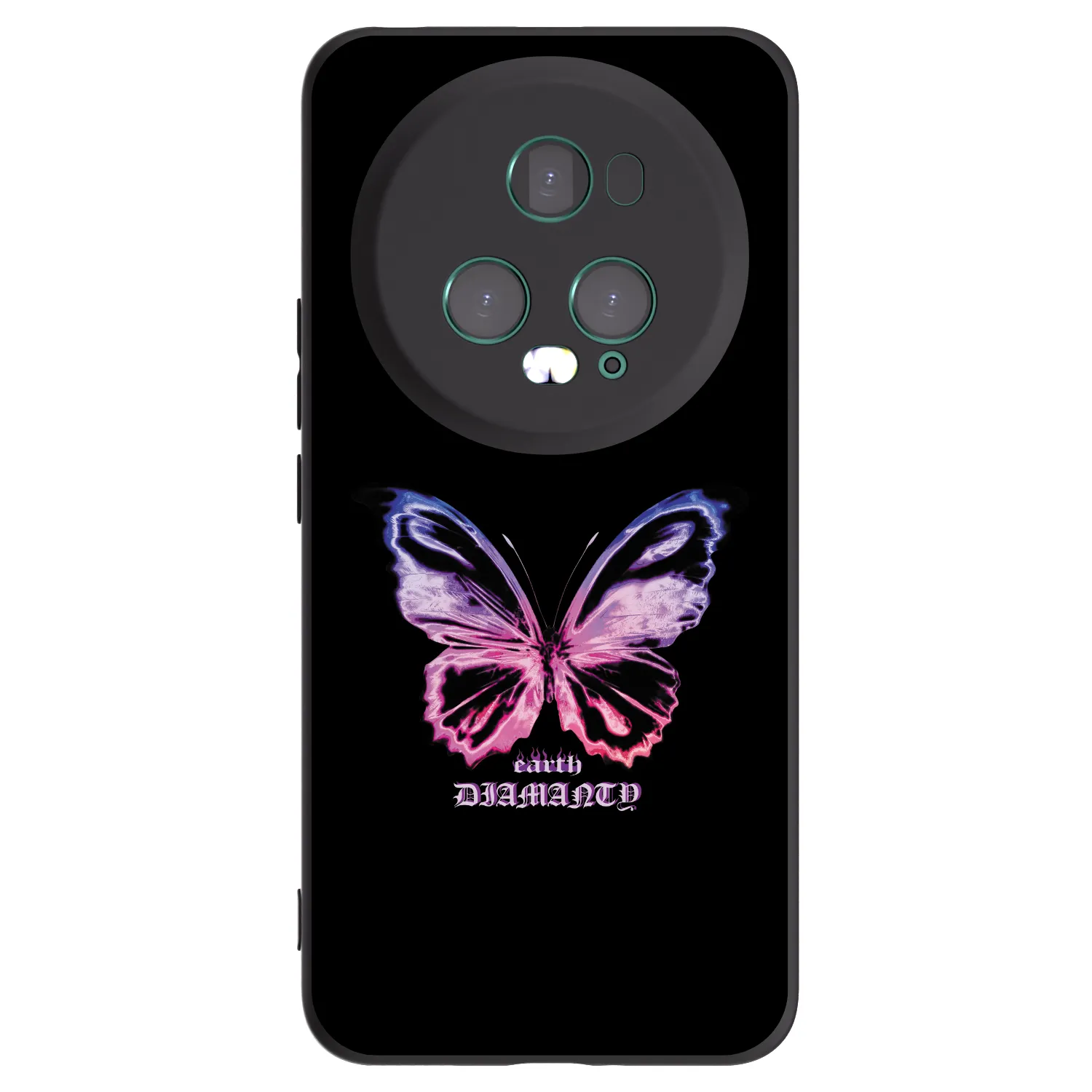 Picasee Μαύρη θήκη σιλικόνης για Honor Magic5 Pro - Diamanty Purple