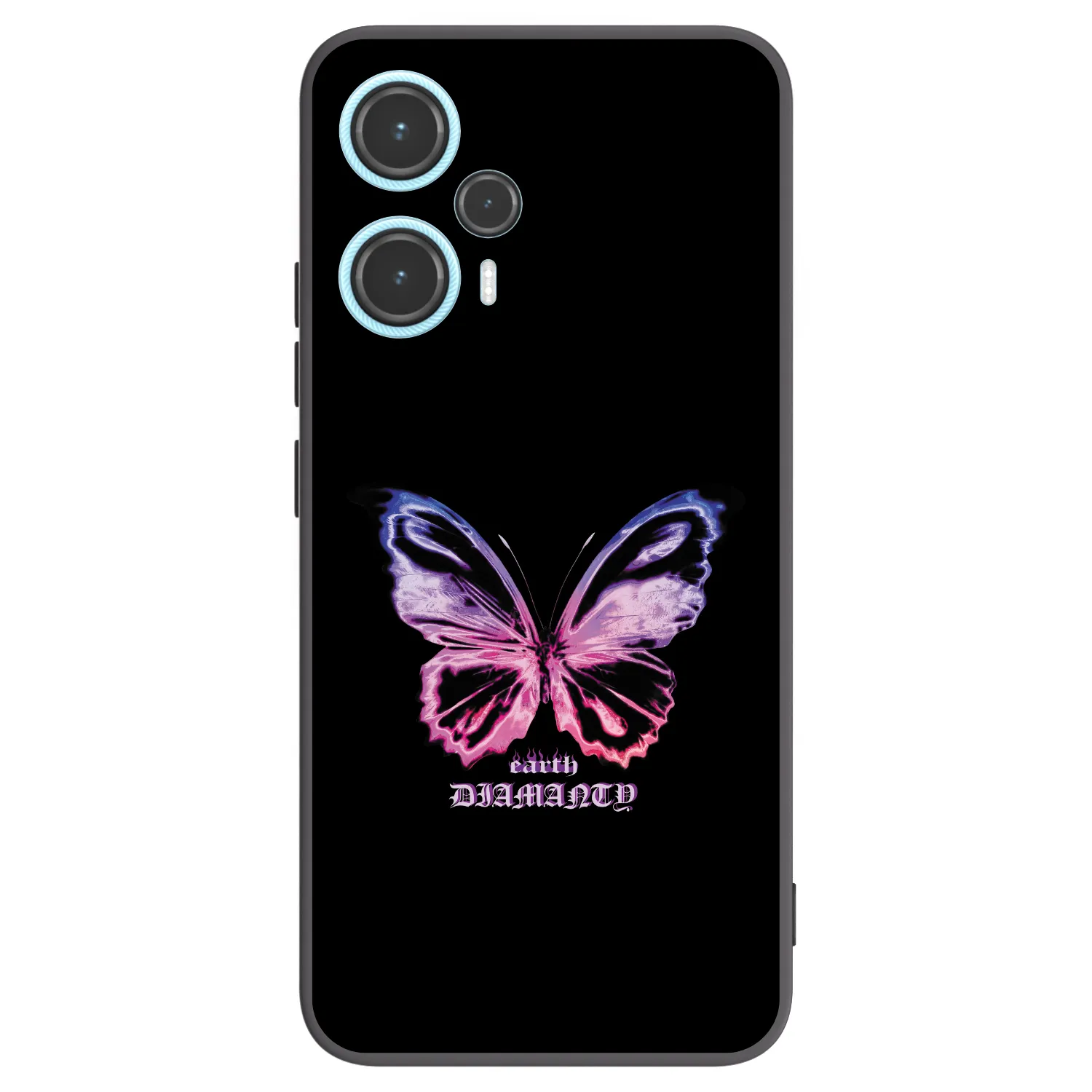 Picasee Μαύρη θήκη σιλικόνης για Xiaomi Poco F5 - Diamanty Purple